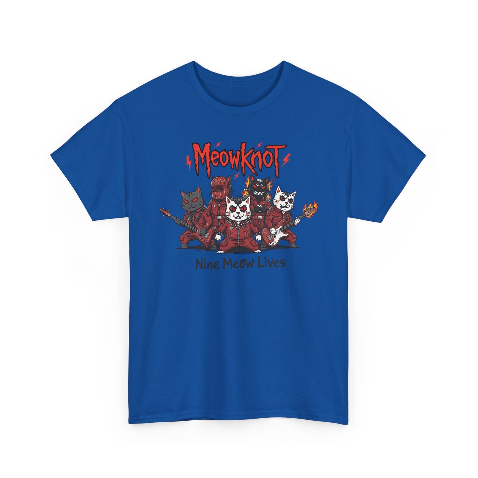 Meowknot Cat Band T-Shirt — Cute Musical Cat Graphic Tee