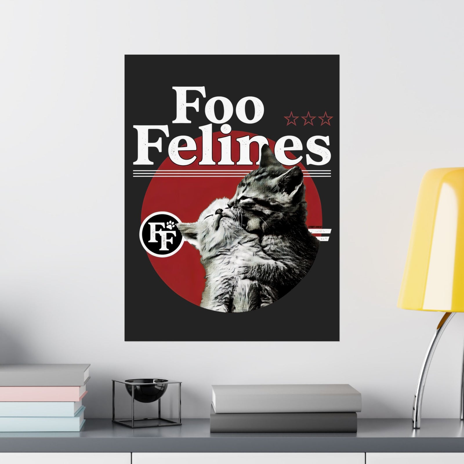 Foo Felines Poster — Cute Cat Graphic Poster