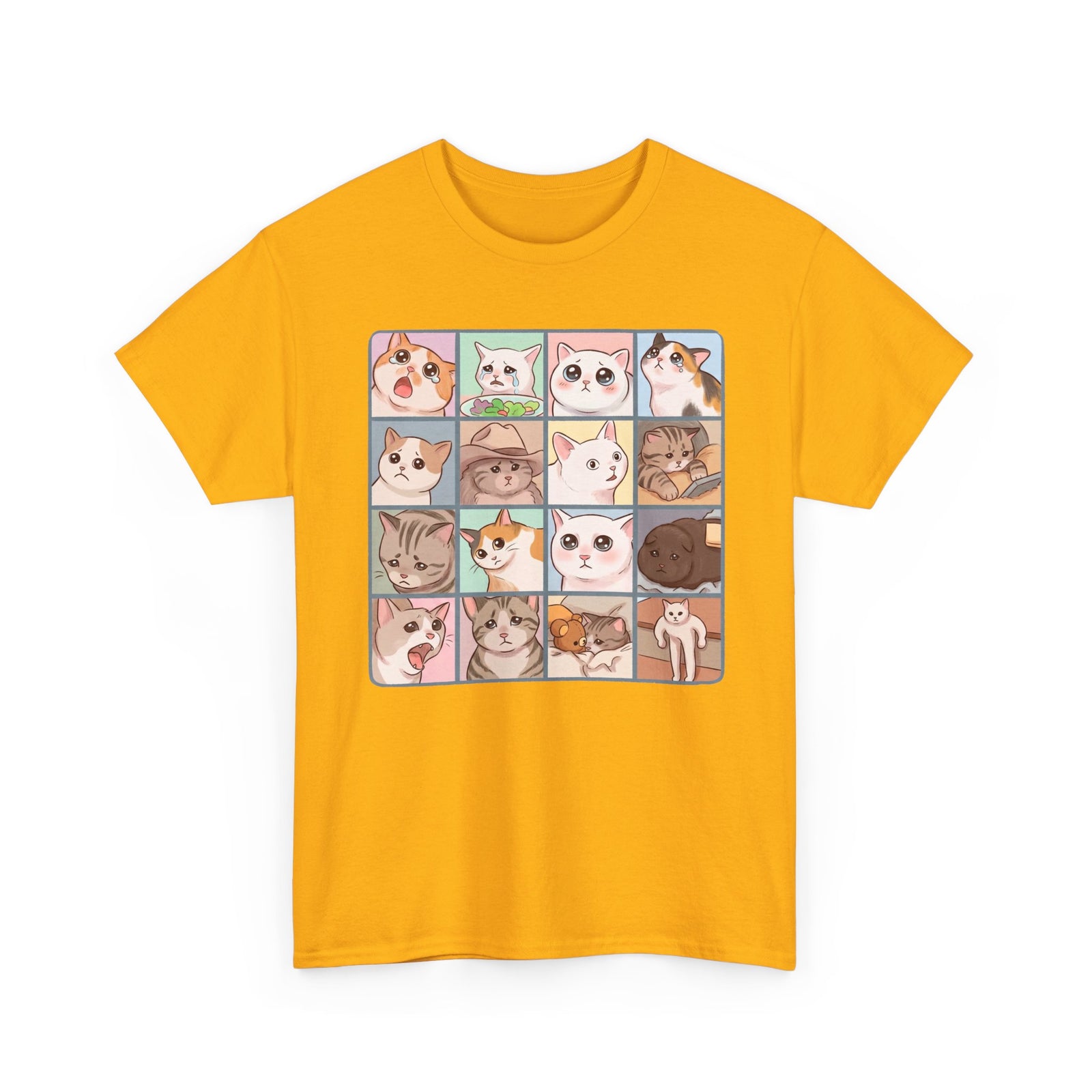 Cat Reactions Tee Funny Cat Memes T-Shirt
