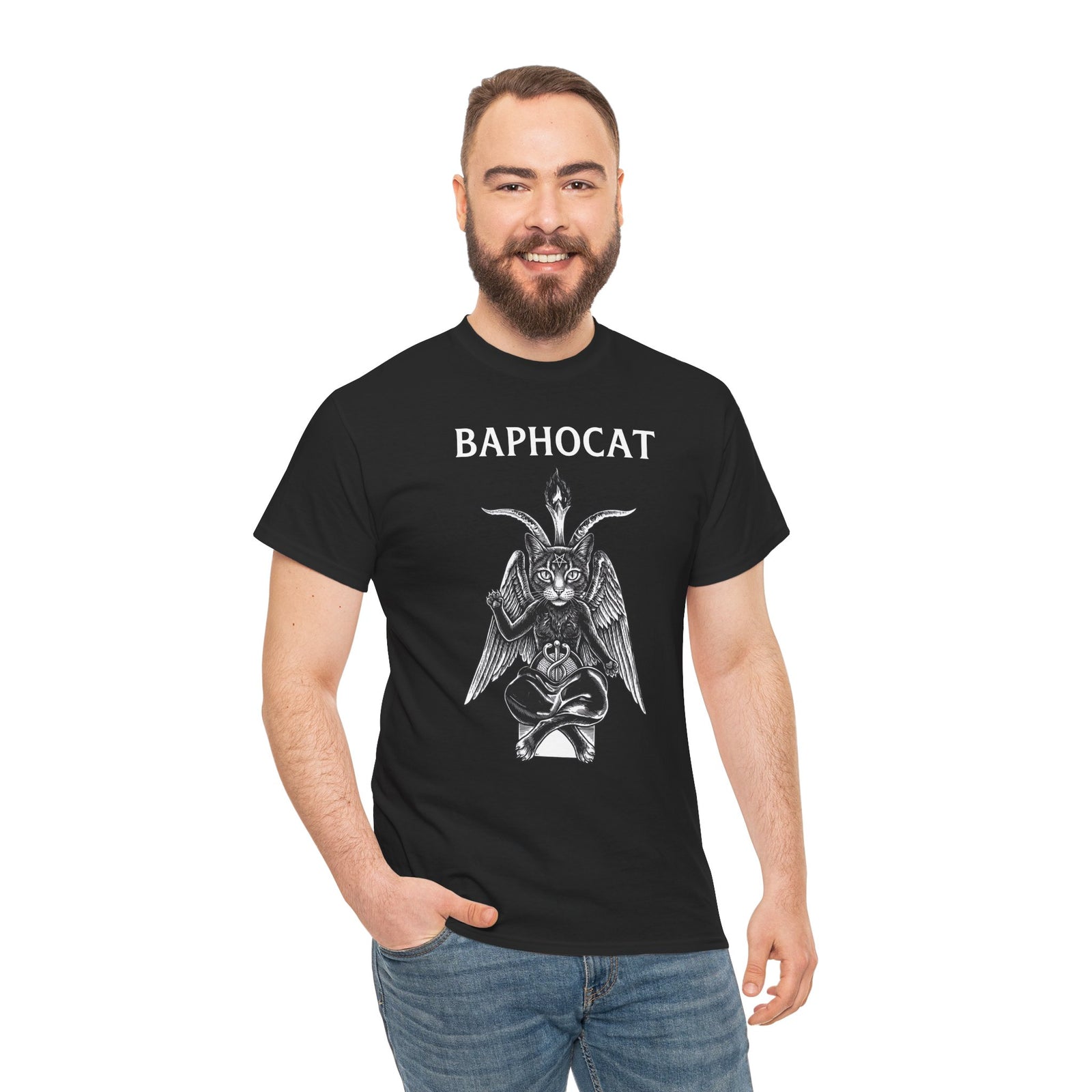 Baphocat Dark Evil Cat T-Shirt