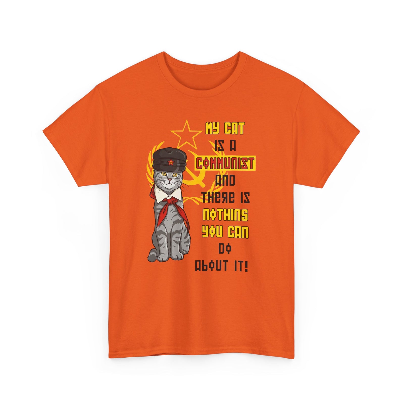 My Cat Is A Communist T-Shirt — Funny Political Cat Tee