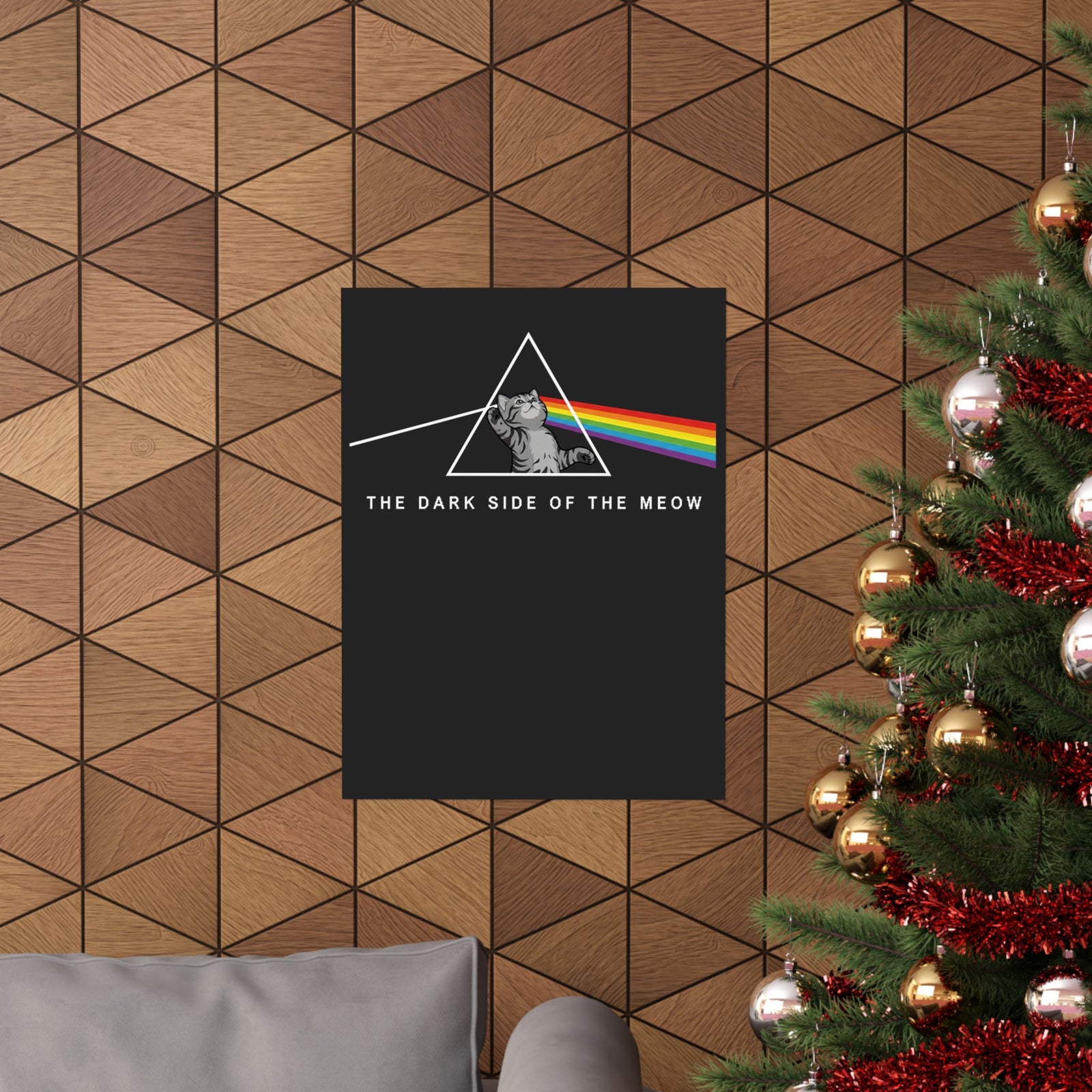 The Dark Side of Meow Poster Cat Humor Poster