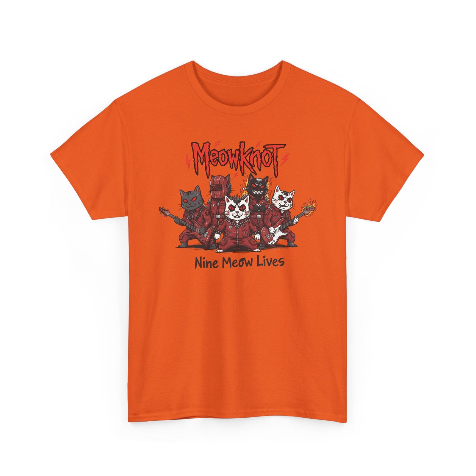 Meowknot Cat Band T-Shirt — Cute Musical Cat Graphic Tee