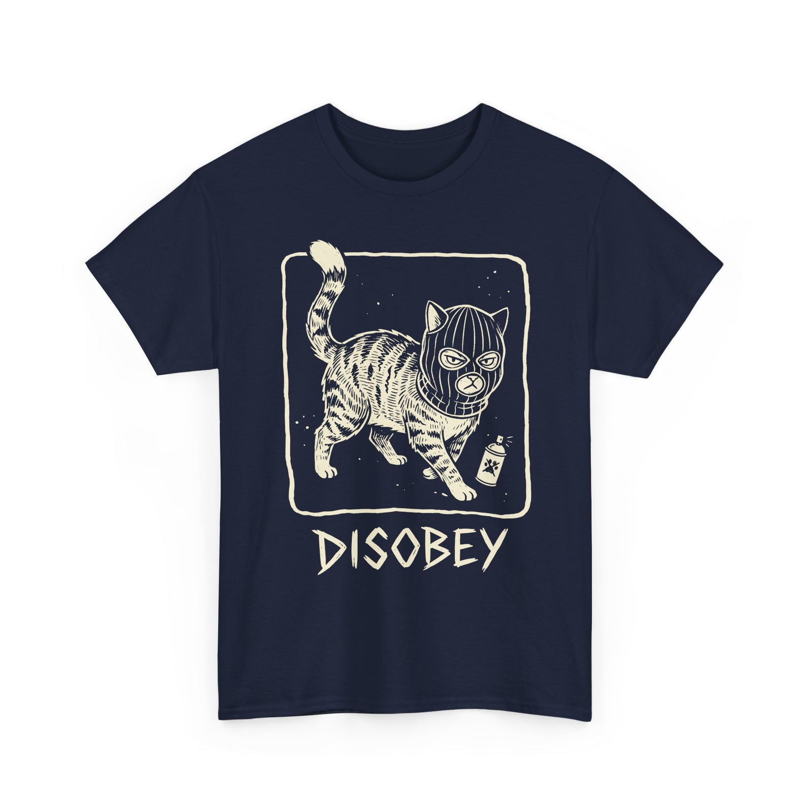 Cat Disobey T-Shirt — Funny Rebellious Cat Tee for Cat Lovers