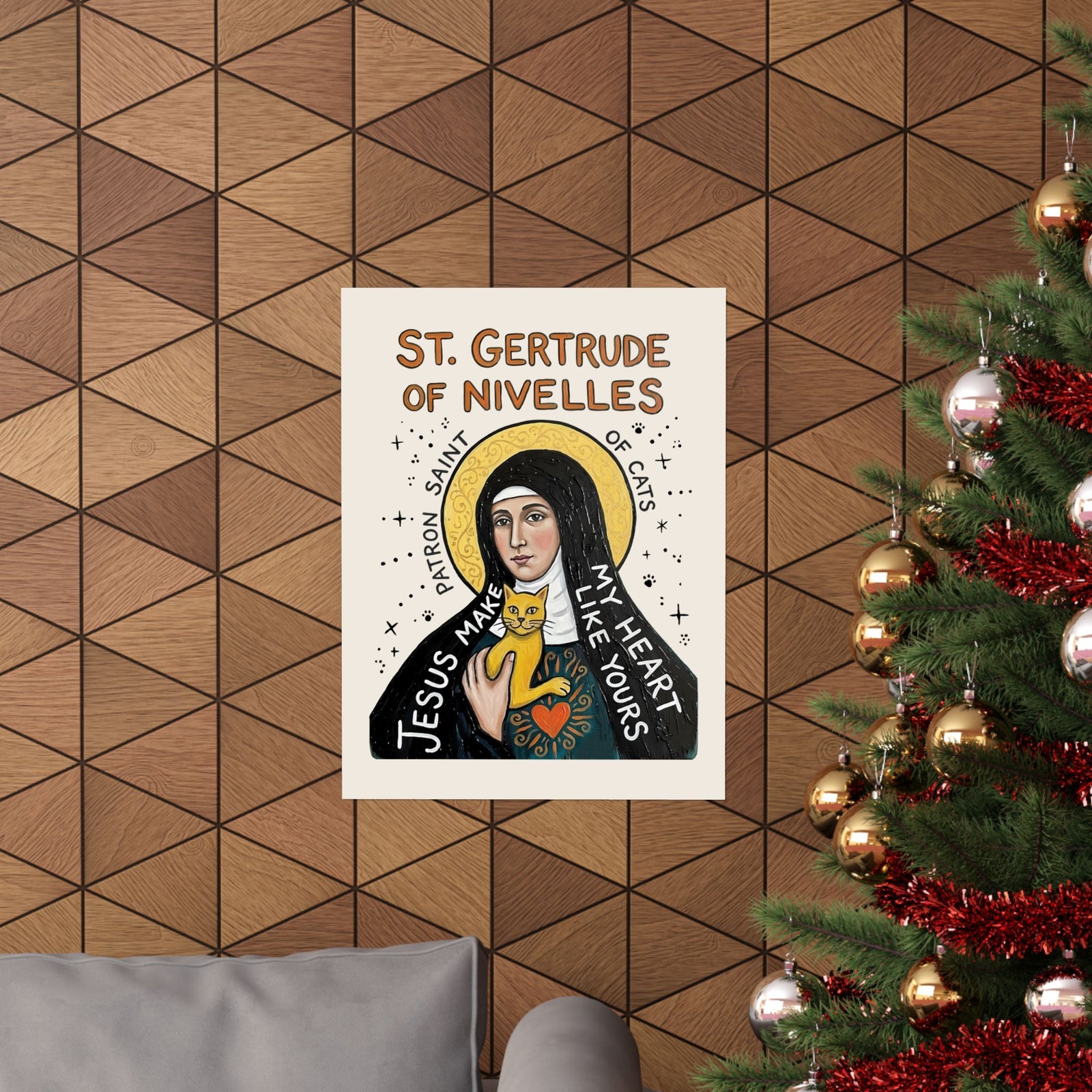 Saint Patron of Cats Poster