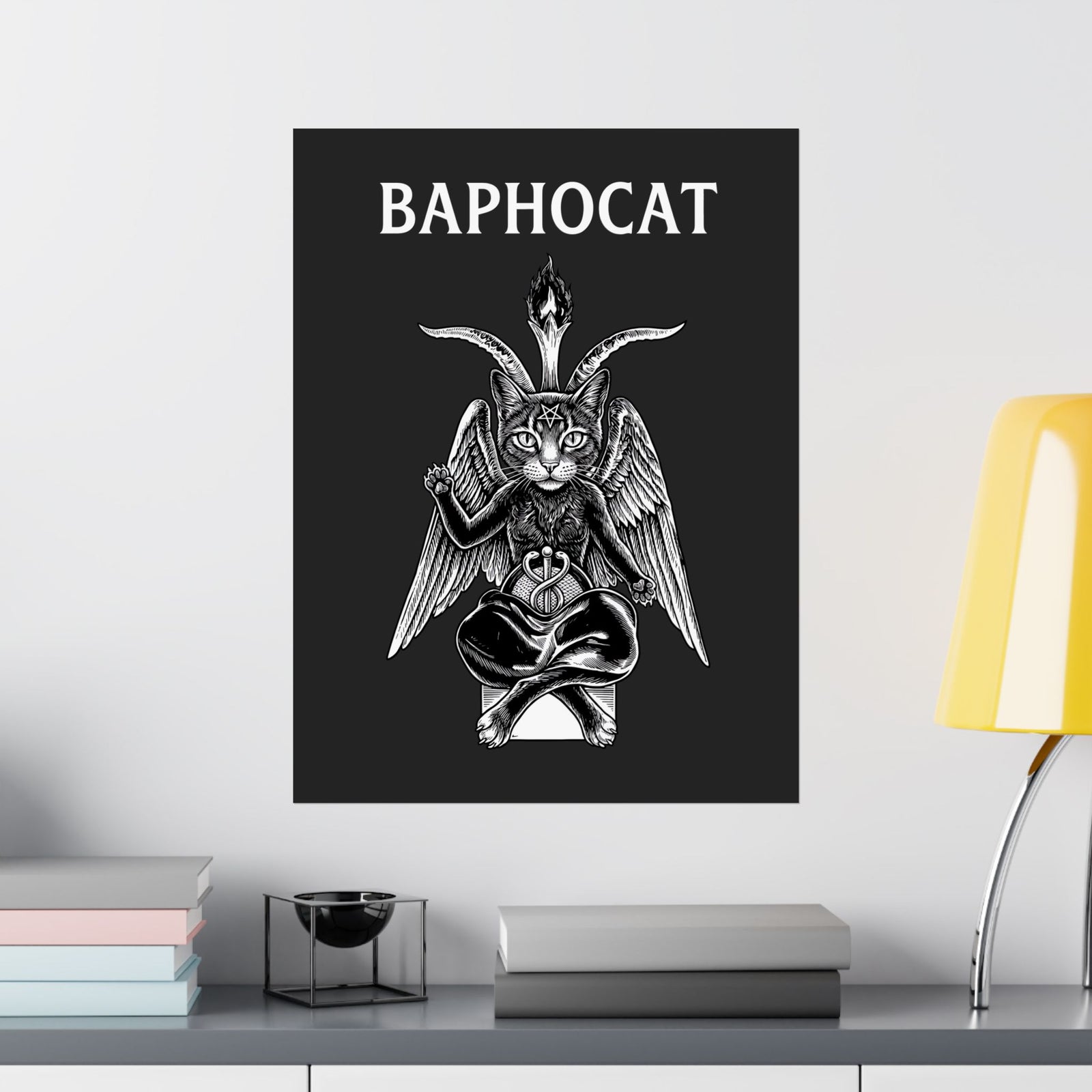 Baphocat Dark Evil Cat Poster