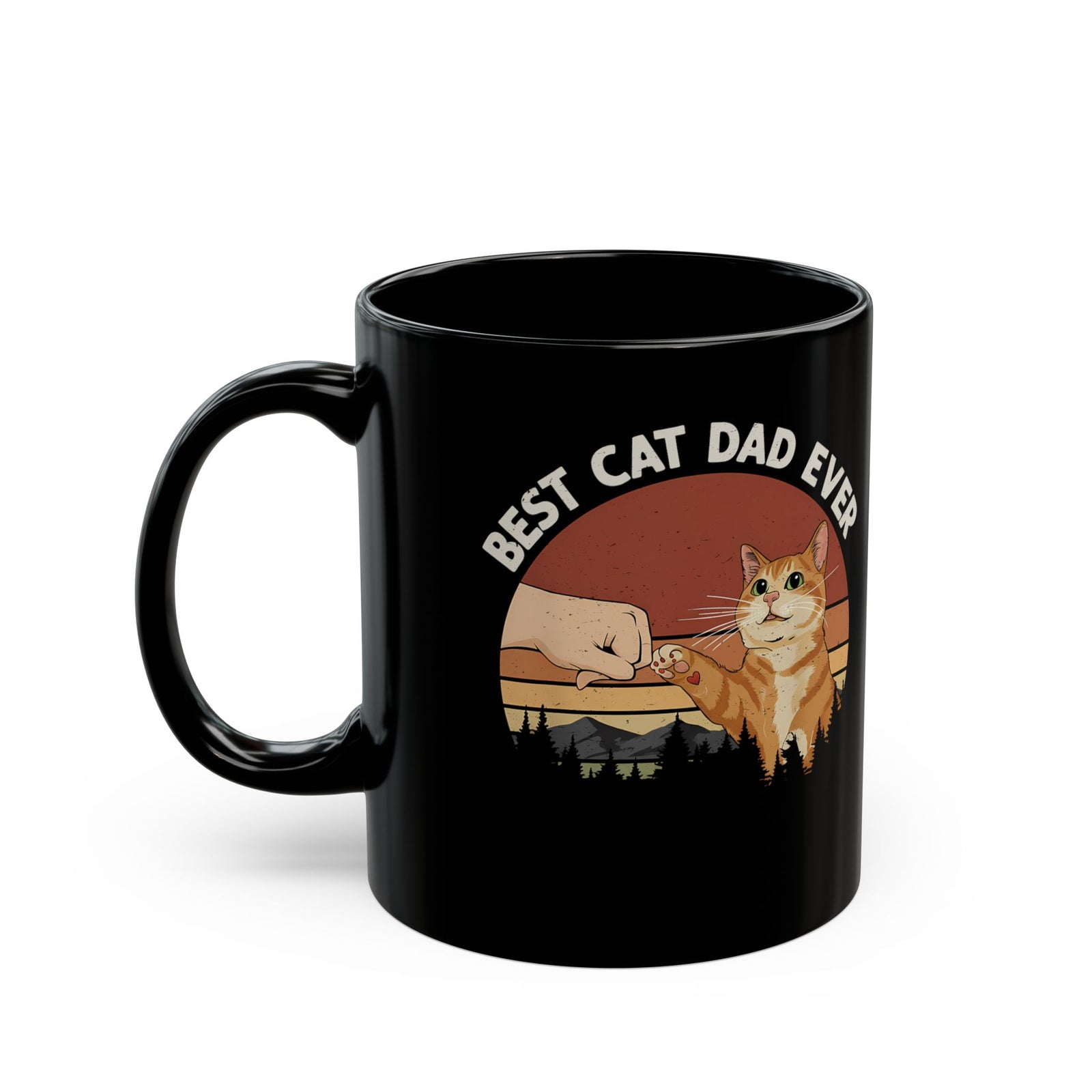 Best Cat Dad Ever Mug — Funny Cat Dad Black Mug