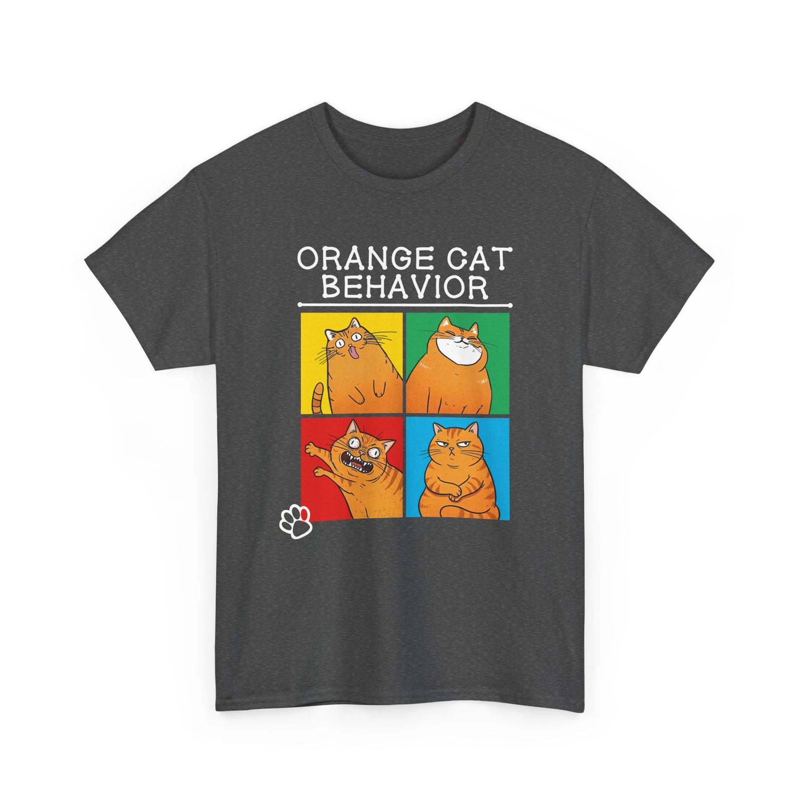 Orange Cat Behavior T-Shirt Funny Cat Lover Tee