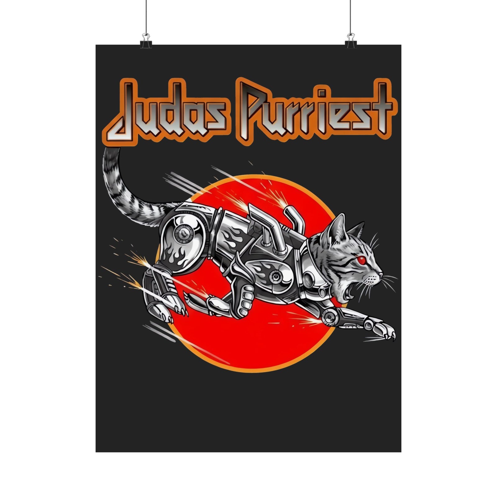 Judas Purriest Cat Graphic Poster
