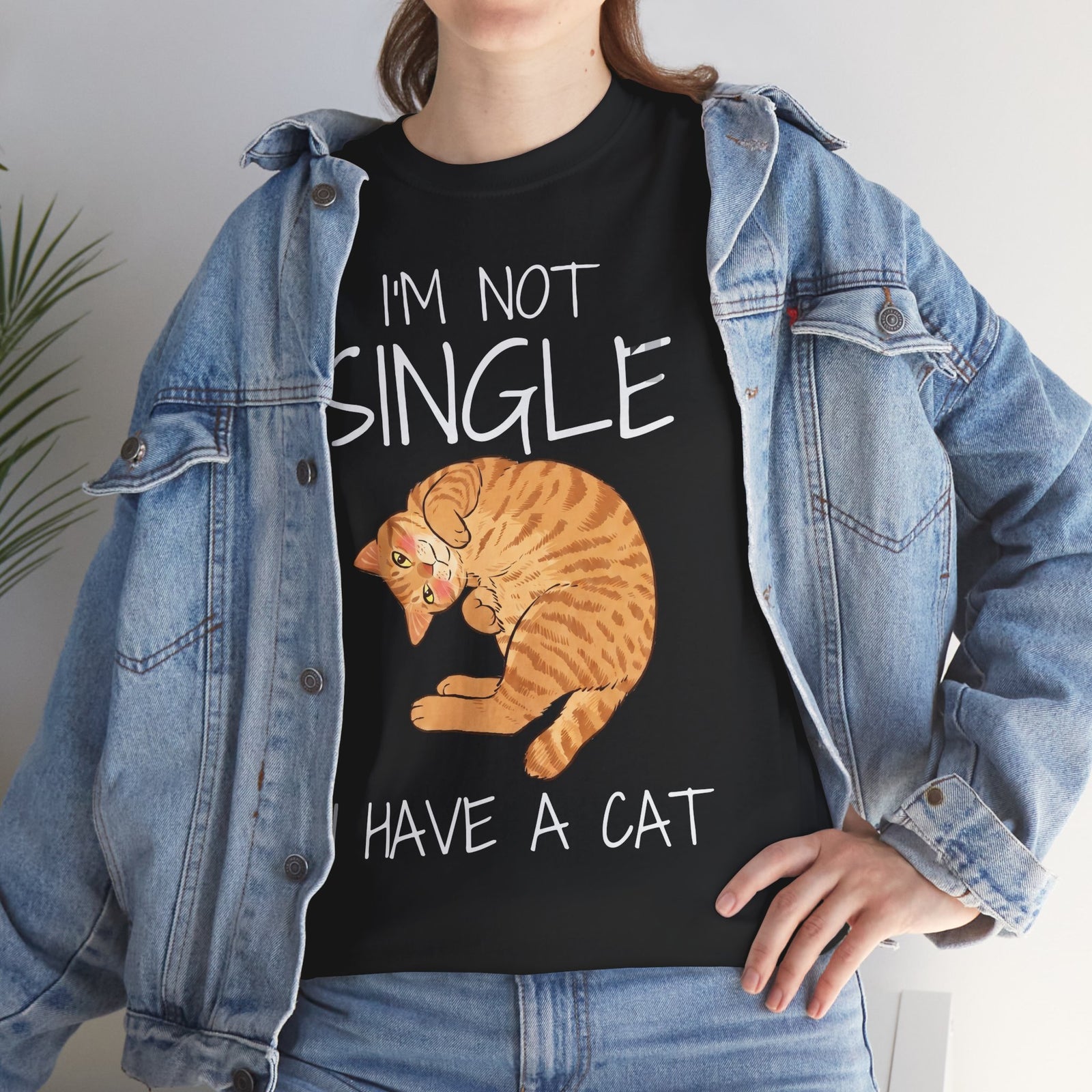 I'm Not Single I Have A Cat T-Shirt — Funny Orange Tabby Relationship Tee