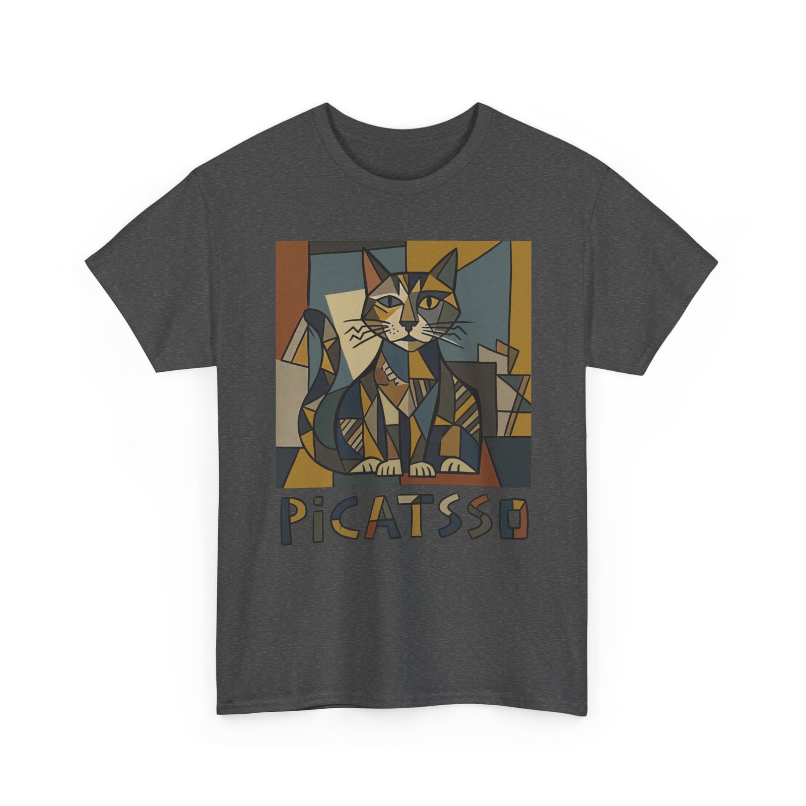 Picatsso Cat Art T-Shirt — Playful Cat Picasso Design