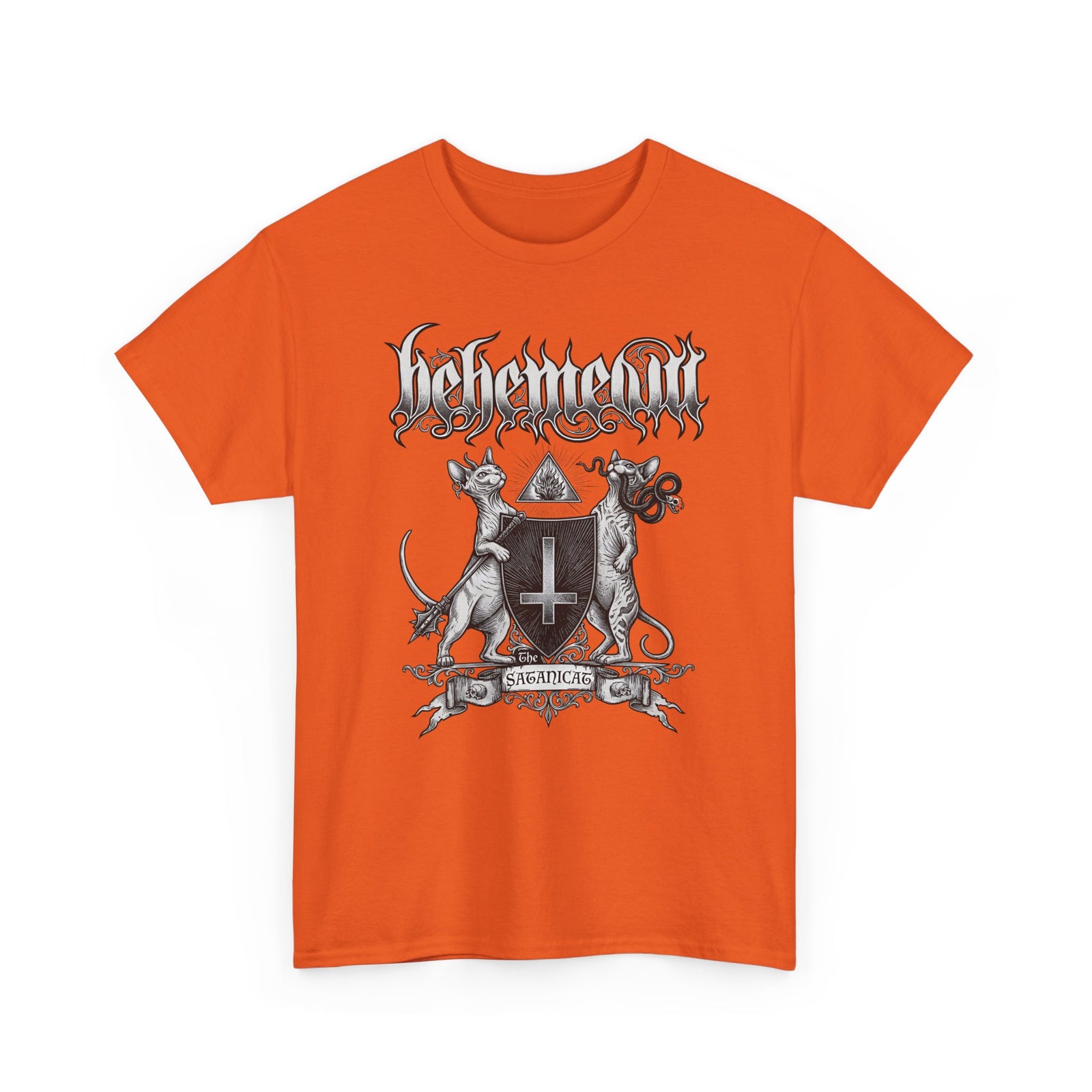 Satanicat Behemeow T-Shirt — Gothic Cat Graphic Tee