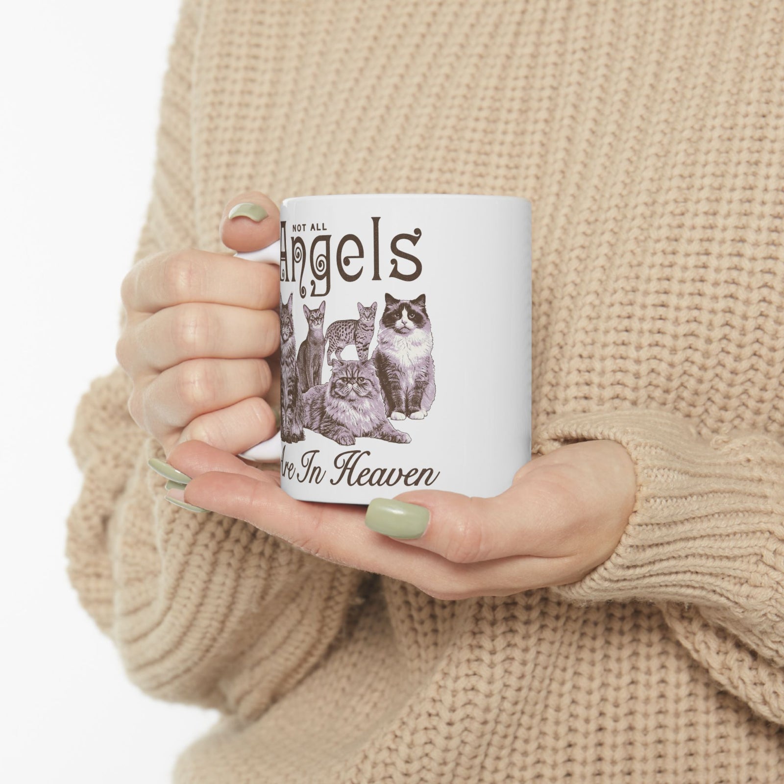 Not All Angels Are In Heaven Ceramic Mug — Cat Lovers Memorial Mug