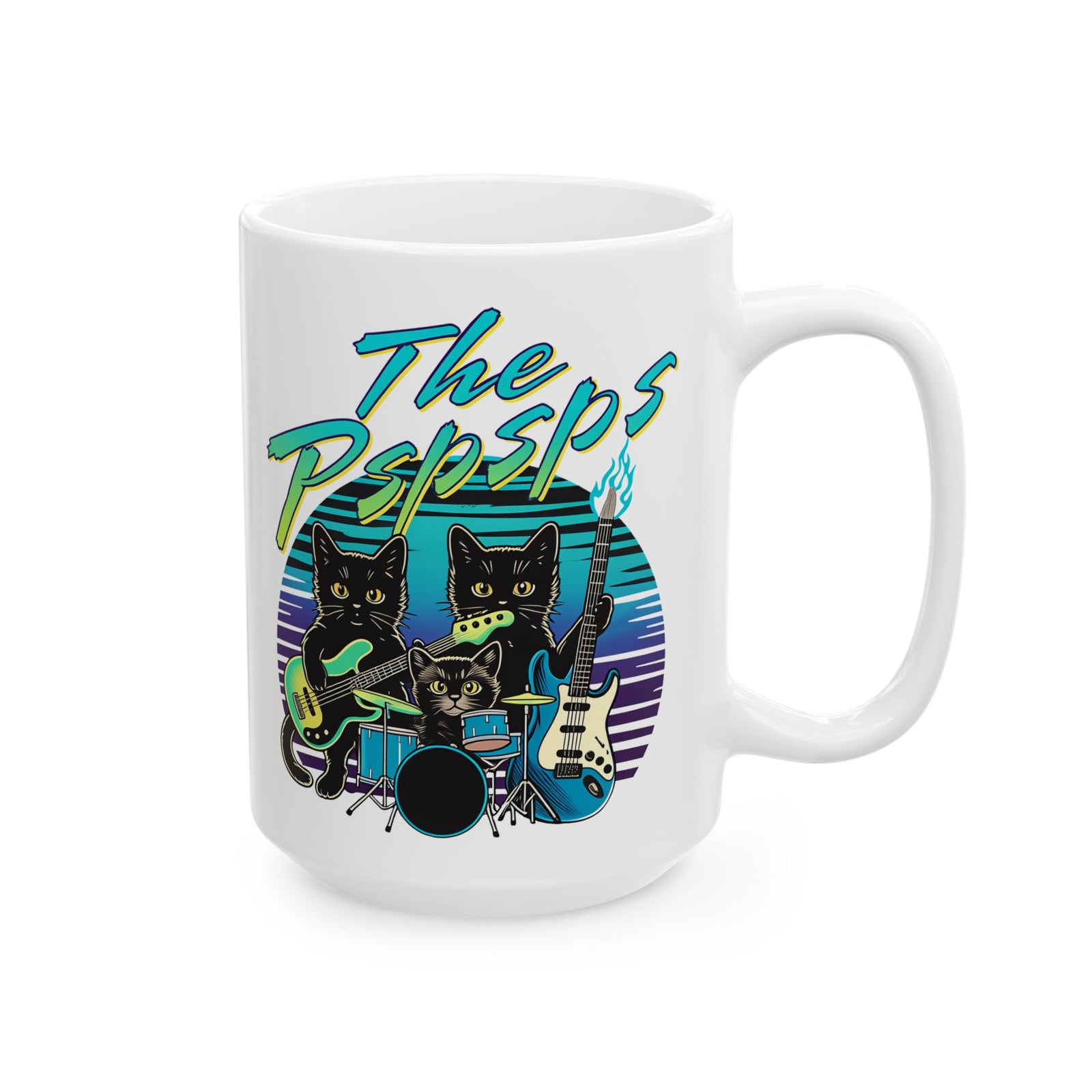 Pspsps Cat Band Ceramic Mug