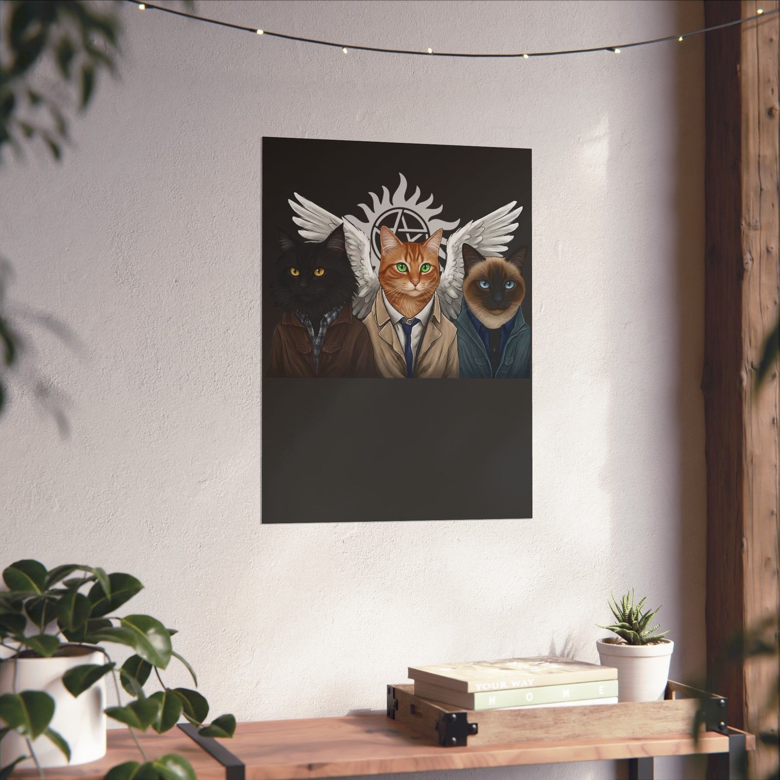 SuperCat Supernatural Cat Poster — Mystical Cat Graphic Poster