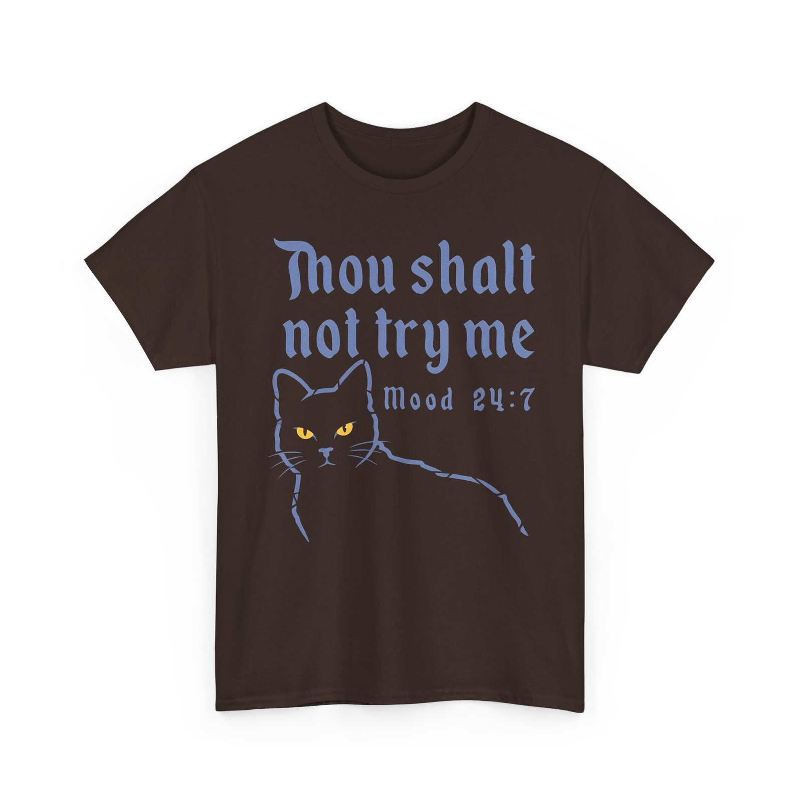 Thou Shalt Not Try Me Cat T-Shirt Graphic Tee