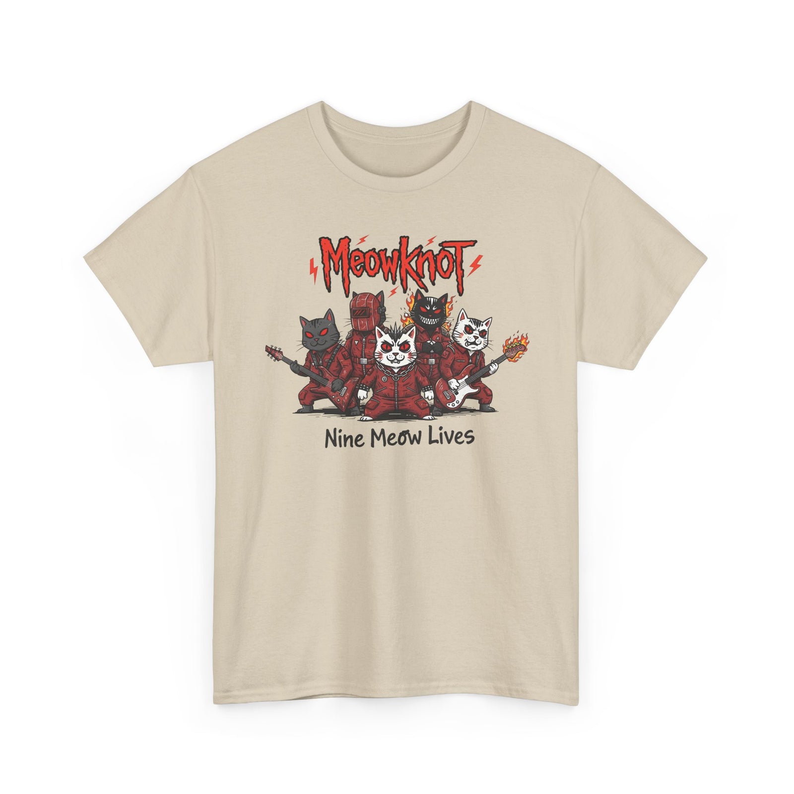 Meowknot Cat Band T-Shirt — Cute Musical Cat Graphic Tee