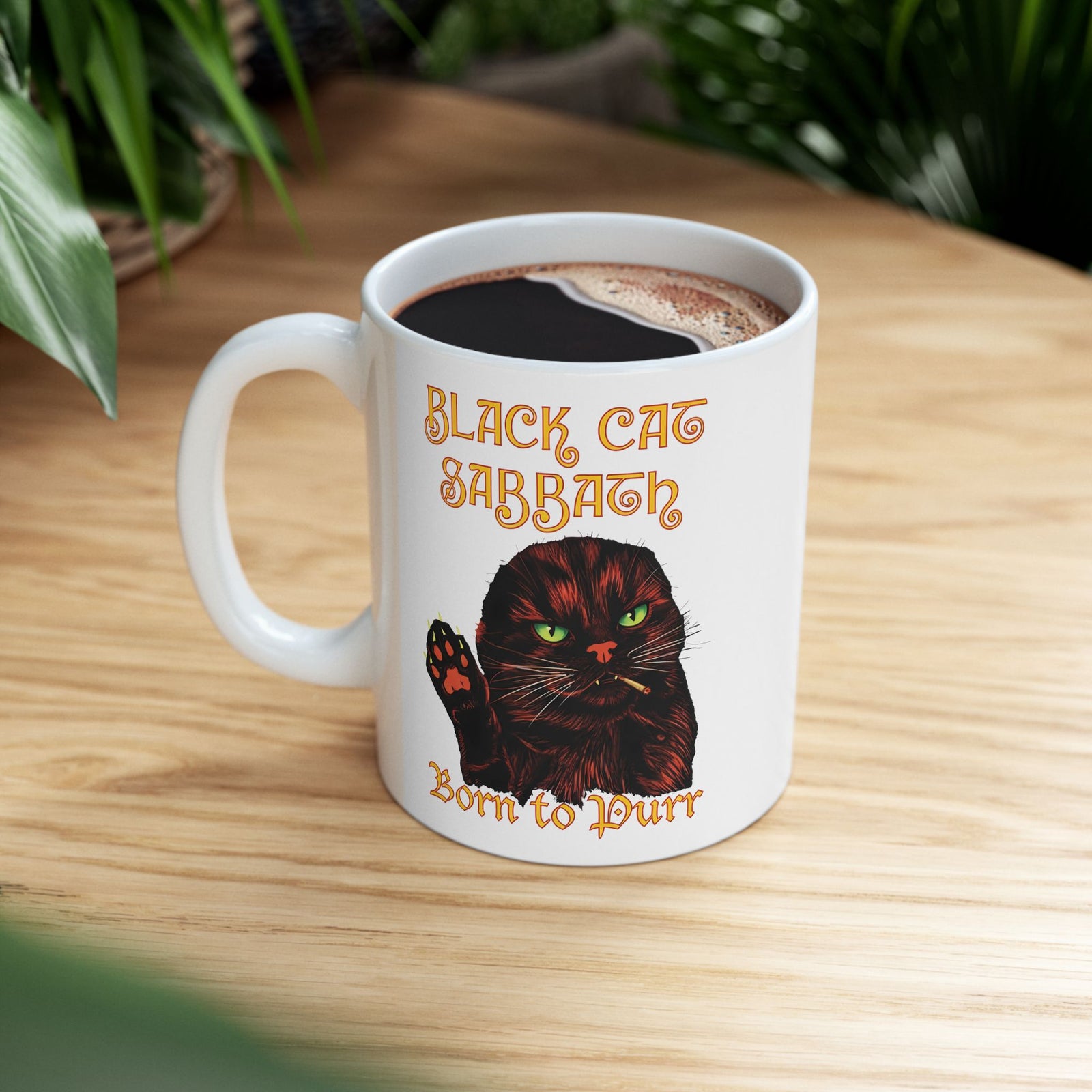 Black Cat Sabbath Ceramic Mug