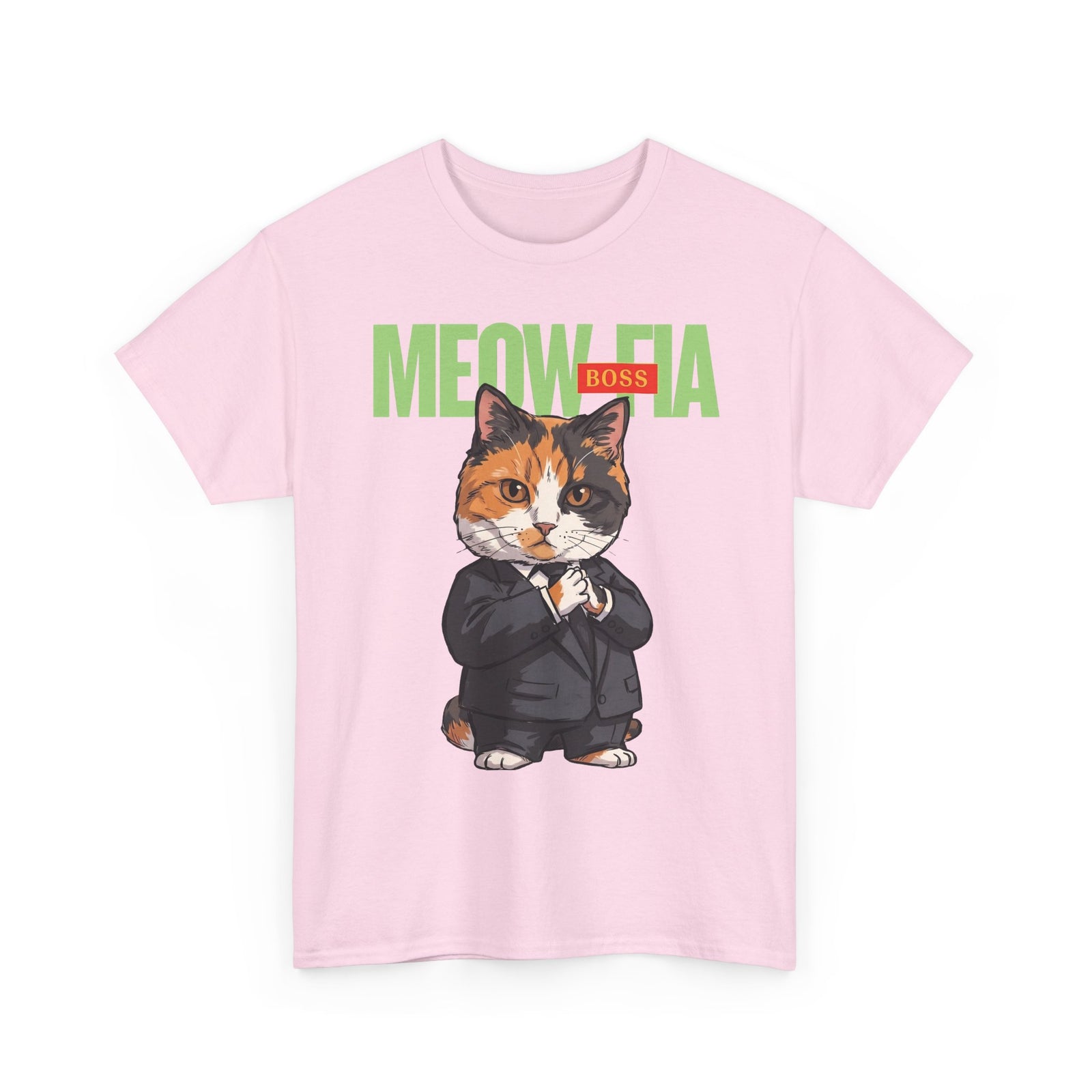 Meow-Fia Boss Mafia Calico Cat T-Shirt — Funny Mob Boss Feline Tee