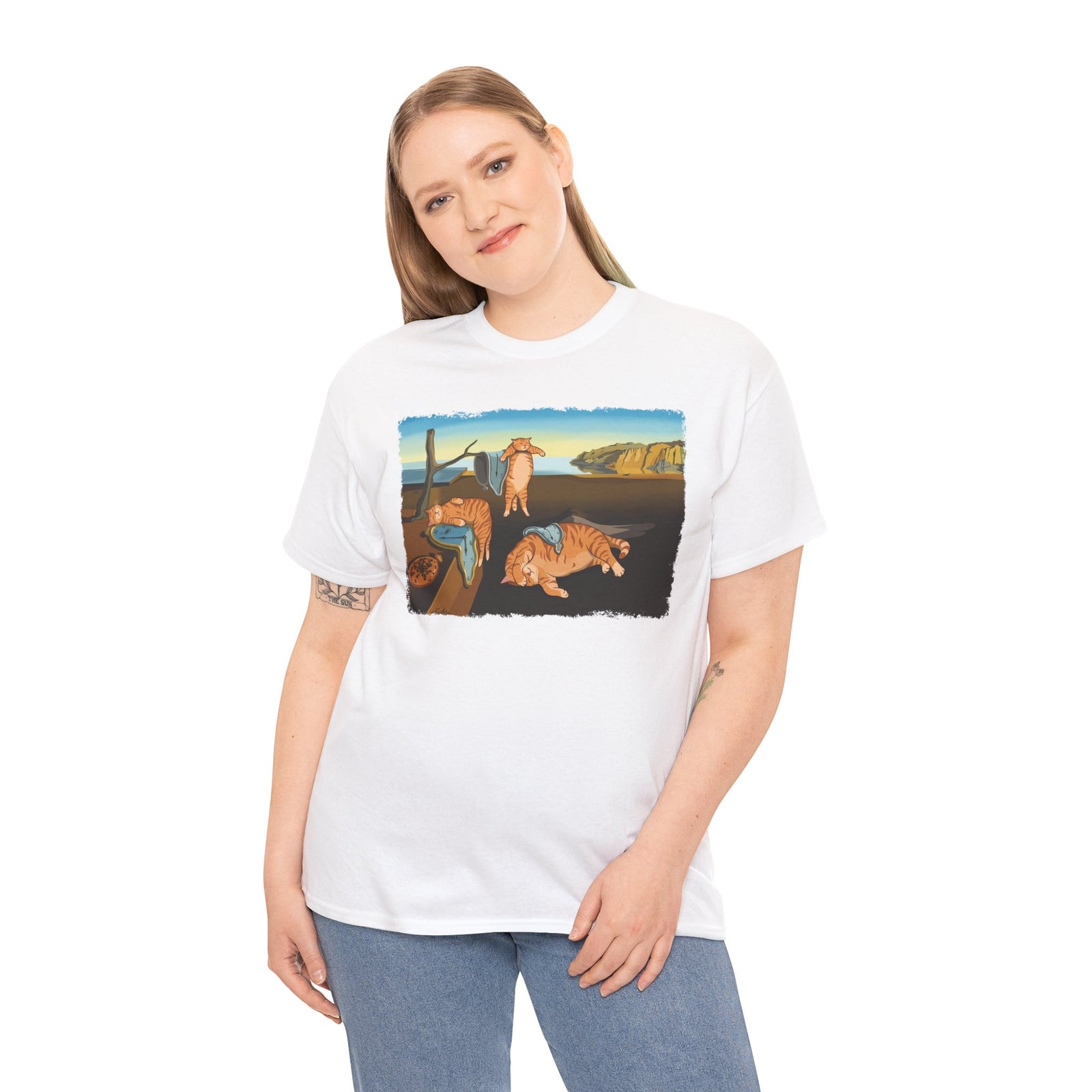 The Purrsistence of Memory T-Shirt — Surreal Cat Art Tee