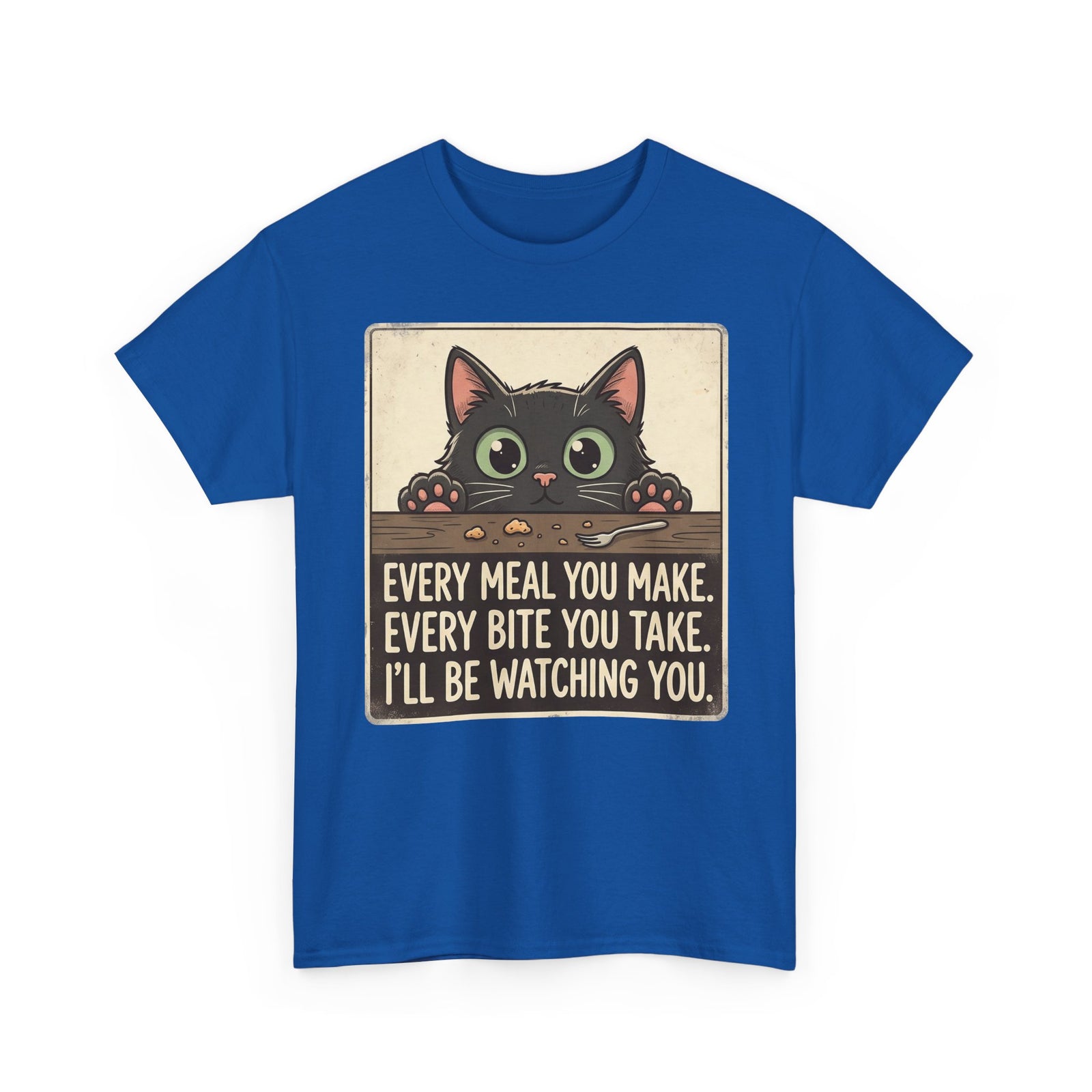 Cute Stalker Cat Watching You T-Shirt — Funny Cat Lover Tee