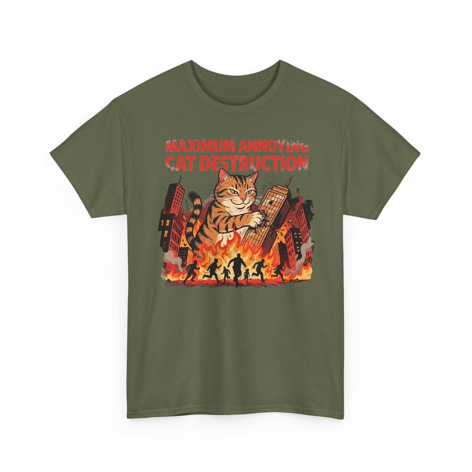 Cat Destruction Tee — 'Maximum Annoyance: Cat Destruction' Retro Apocalyptic Cat Graphic T‑Shirt