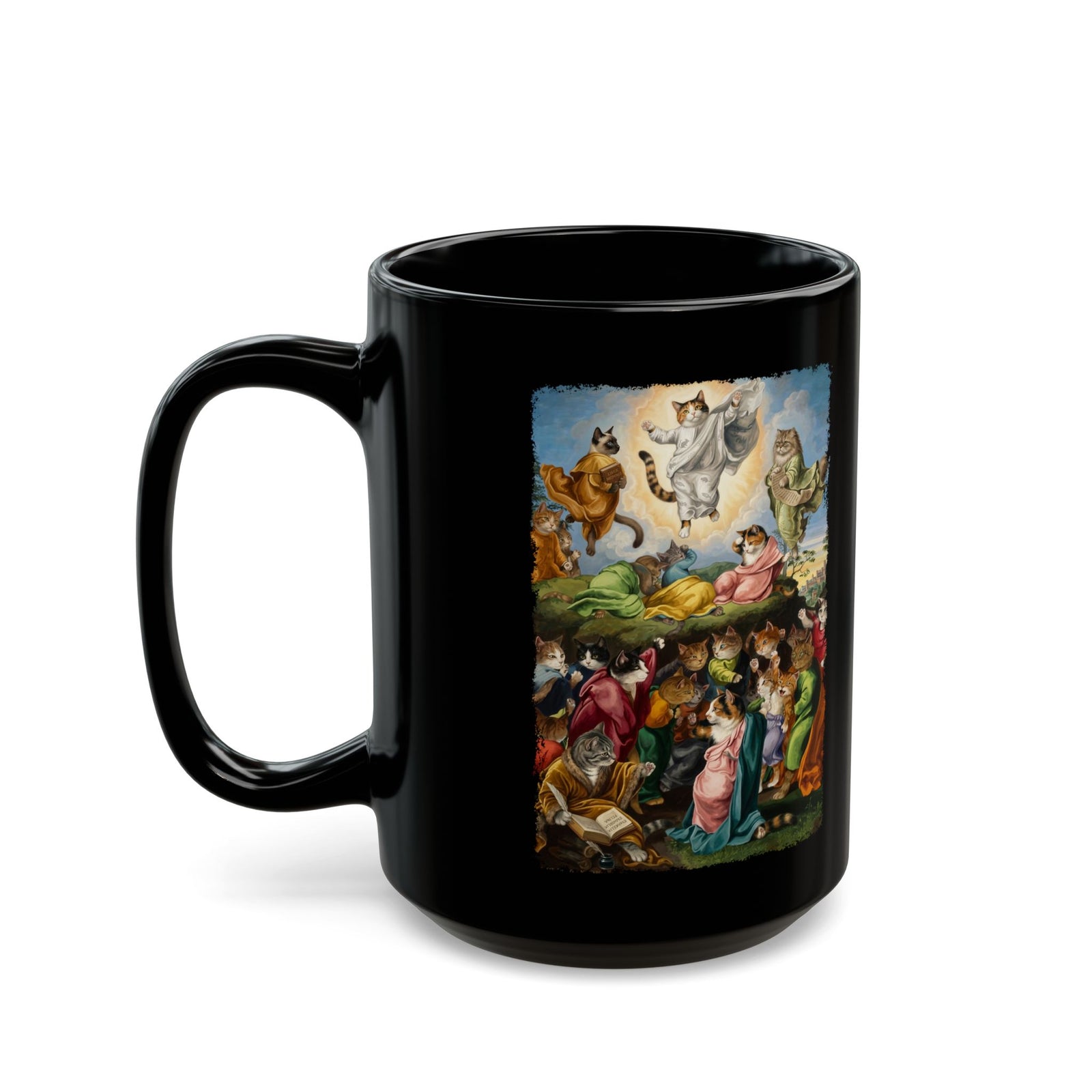 Transfiguration Cats Black Mug