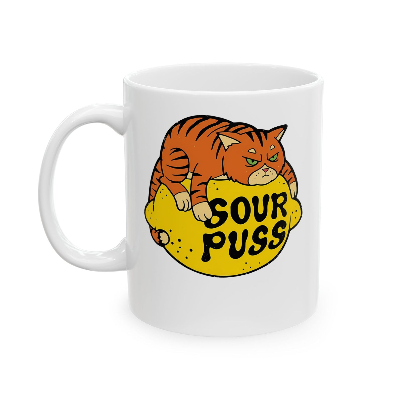 Sour Puss Cat Ceramic Mug