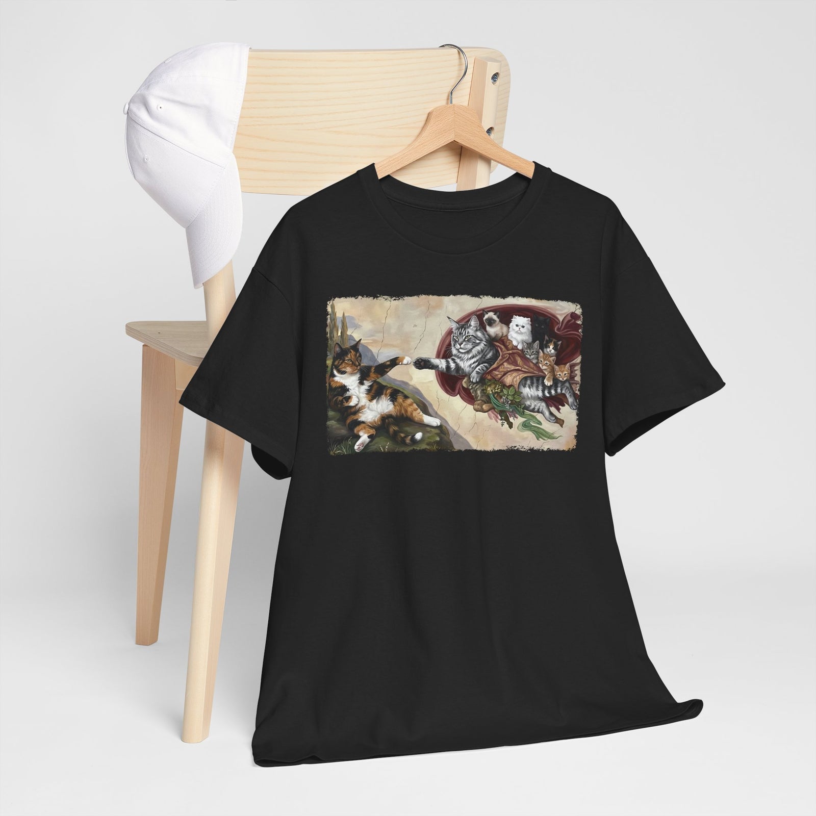 The Creation of Adam Cats T-Shirt