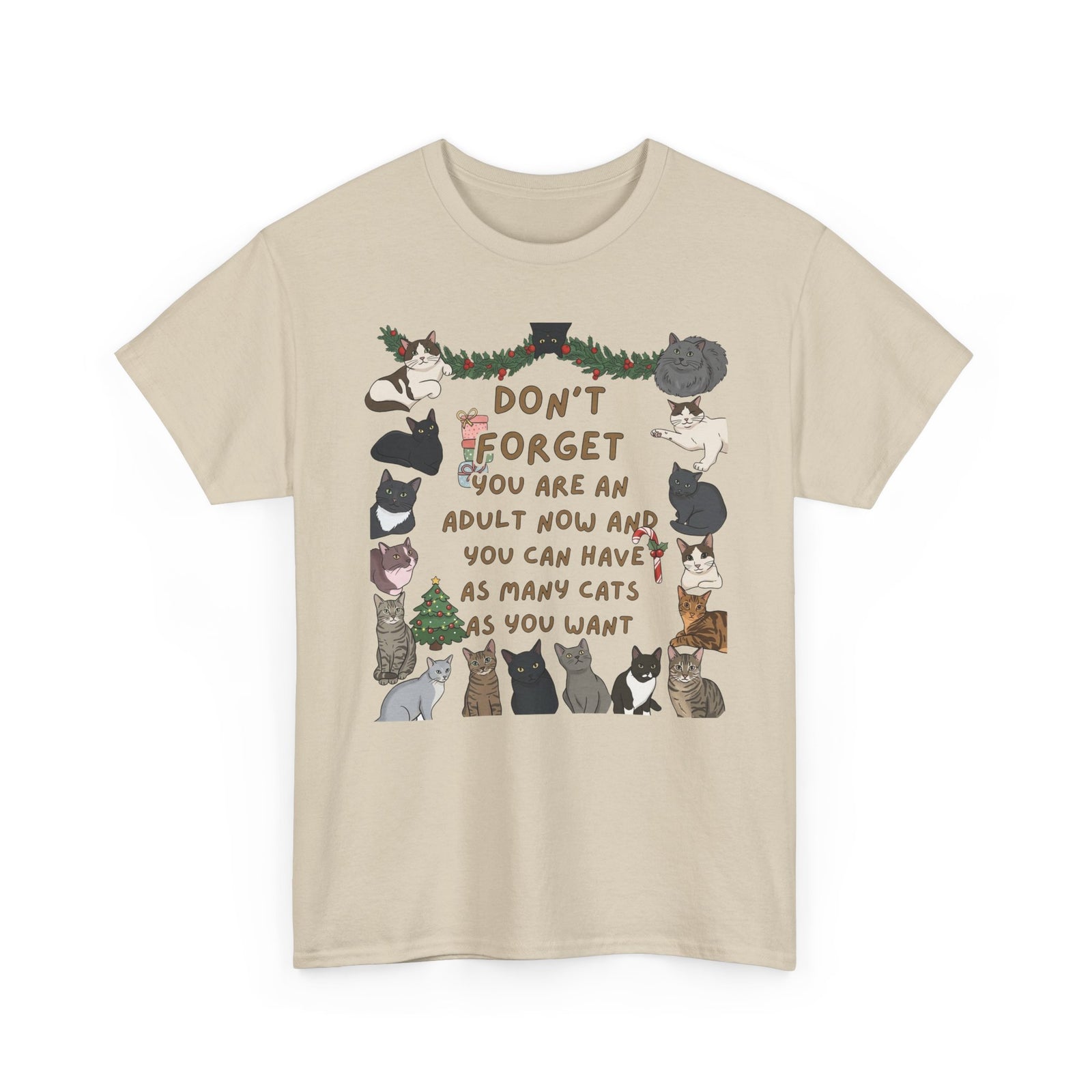 Cat Lover Tee — "Don't Forget You Are An Adult Now" Graphic T-Shirt