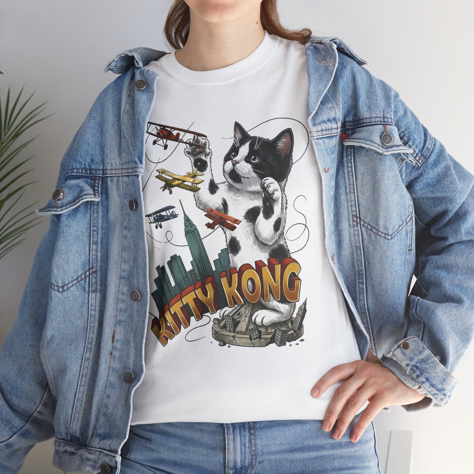 Kittie Kong Parody Cat T-Shirt — Funny Vintage-Style Cat Tee