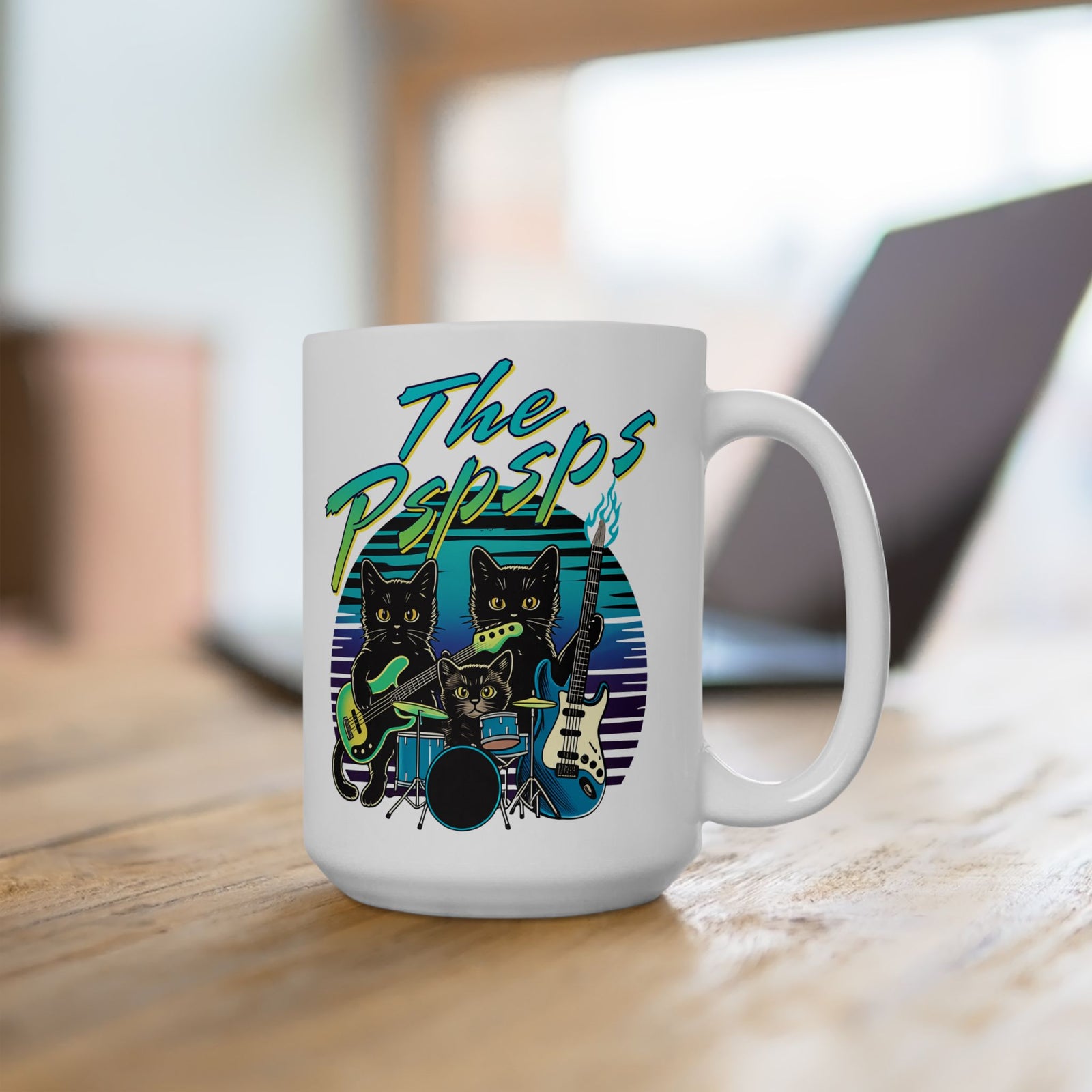 Pspsps Cat Band Ceramic Mug