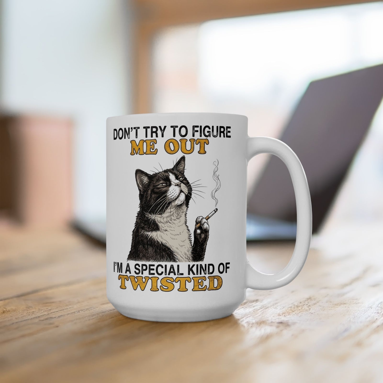 Grumpy Cat Mug "I’m a Special Kind of Twisted" Funny Sarcastic Cat Mug for Cat Lovers