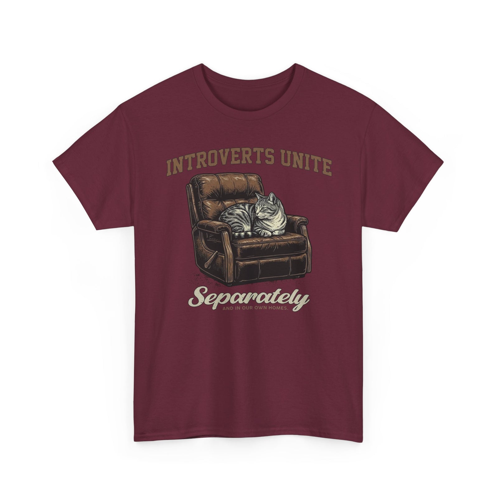 Introverts Unite Cat T-Shirt — Funny Cat Graphic Tee for Introverts