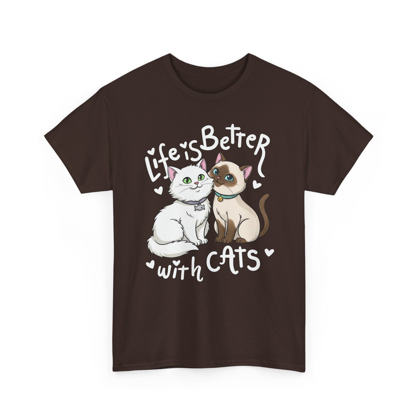 Life is Better with Cats T-Shirt - Cute Cat Lover Gift Shirt