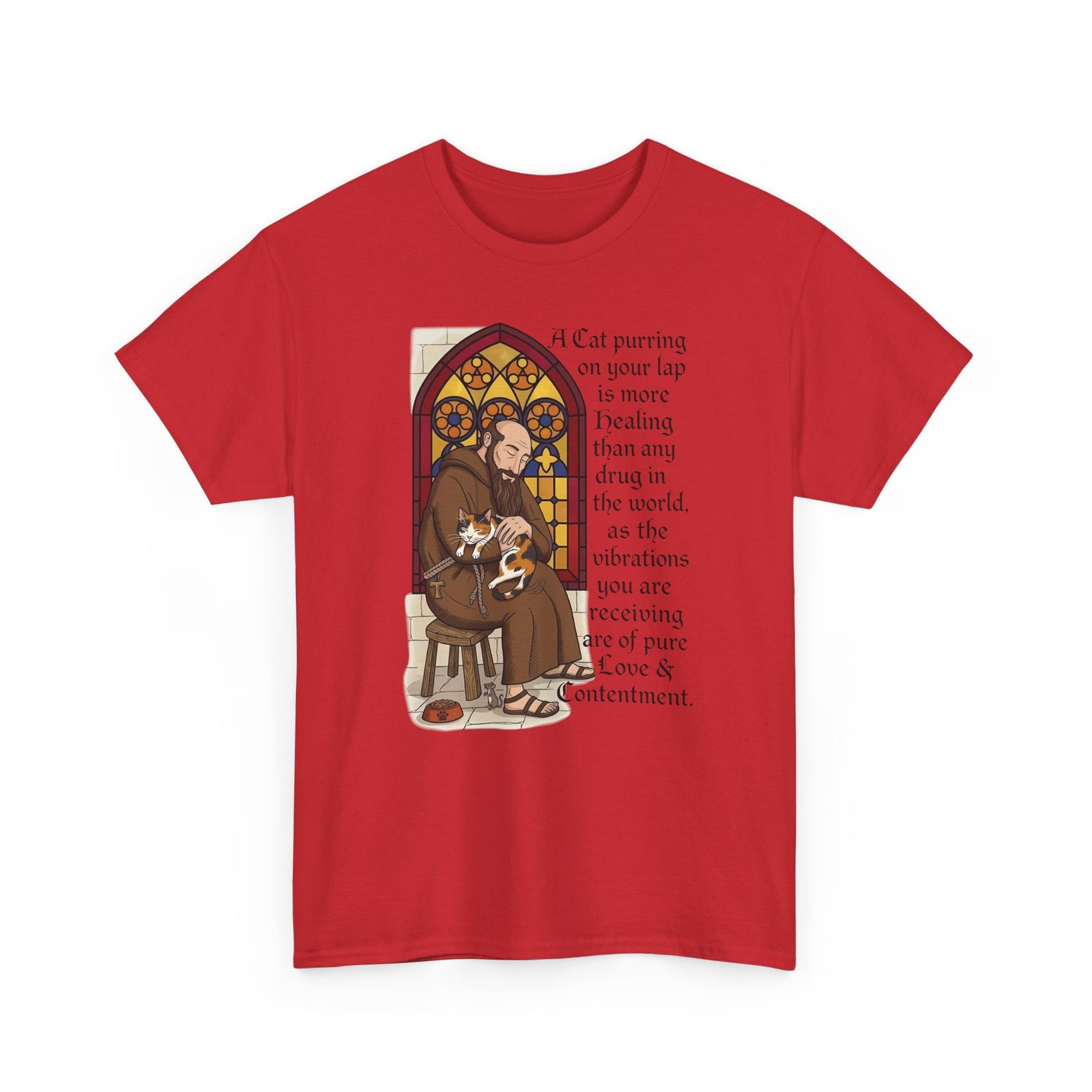 Saint Anthony the Abbot T-Shirt — Patron Saint of Animals with Cats Graphic