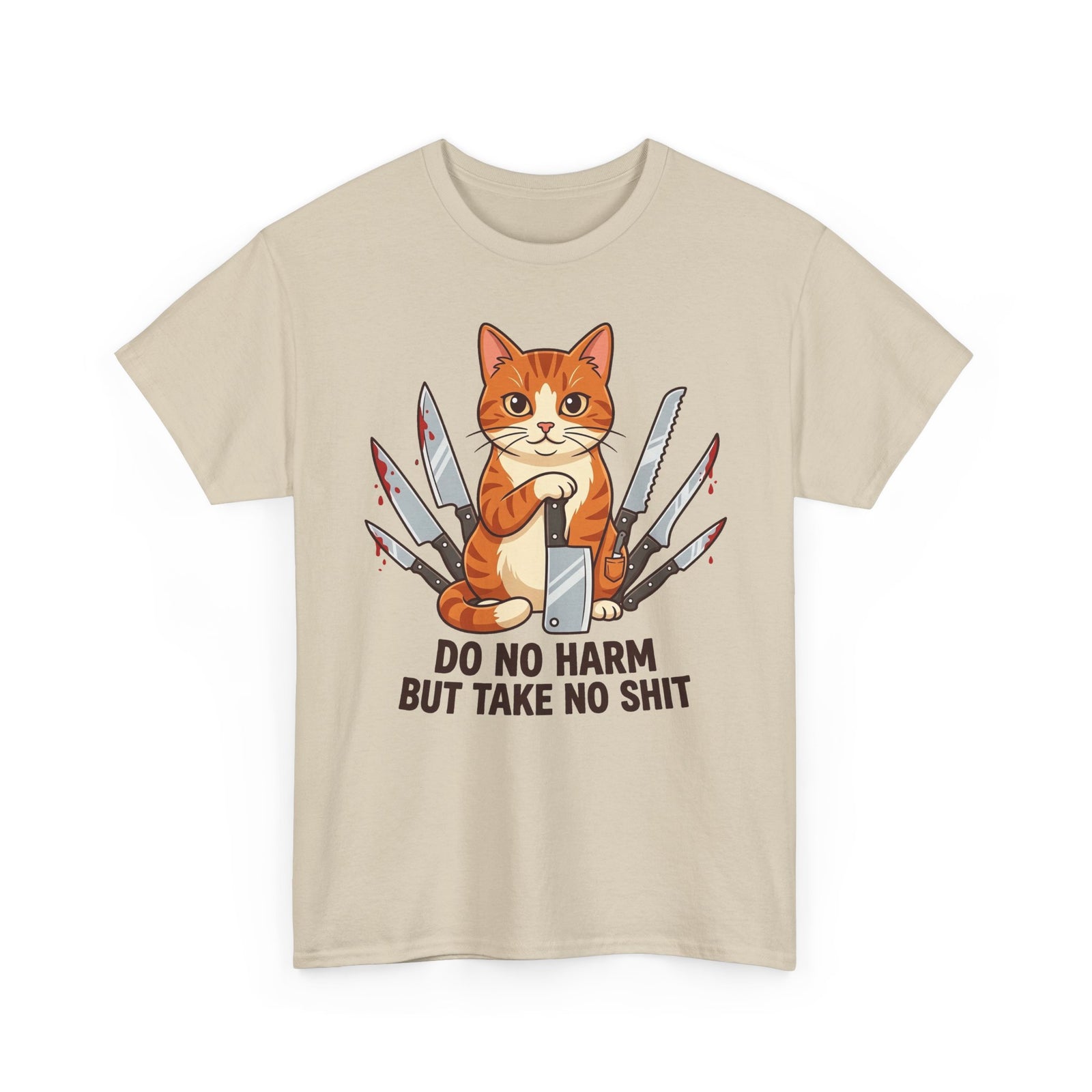 Do No Harm But Take No Shit Cat Knife Design