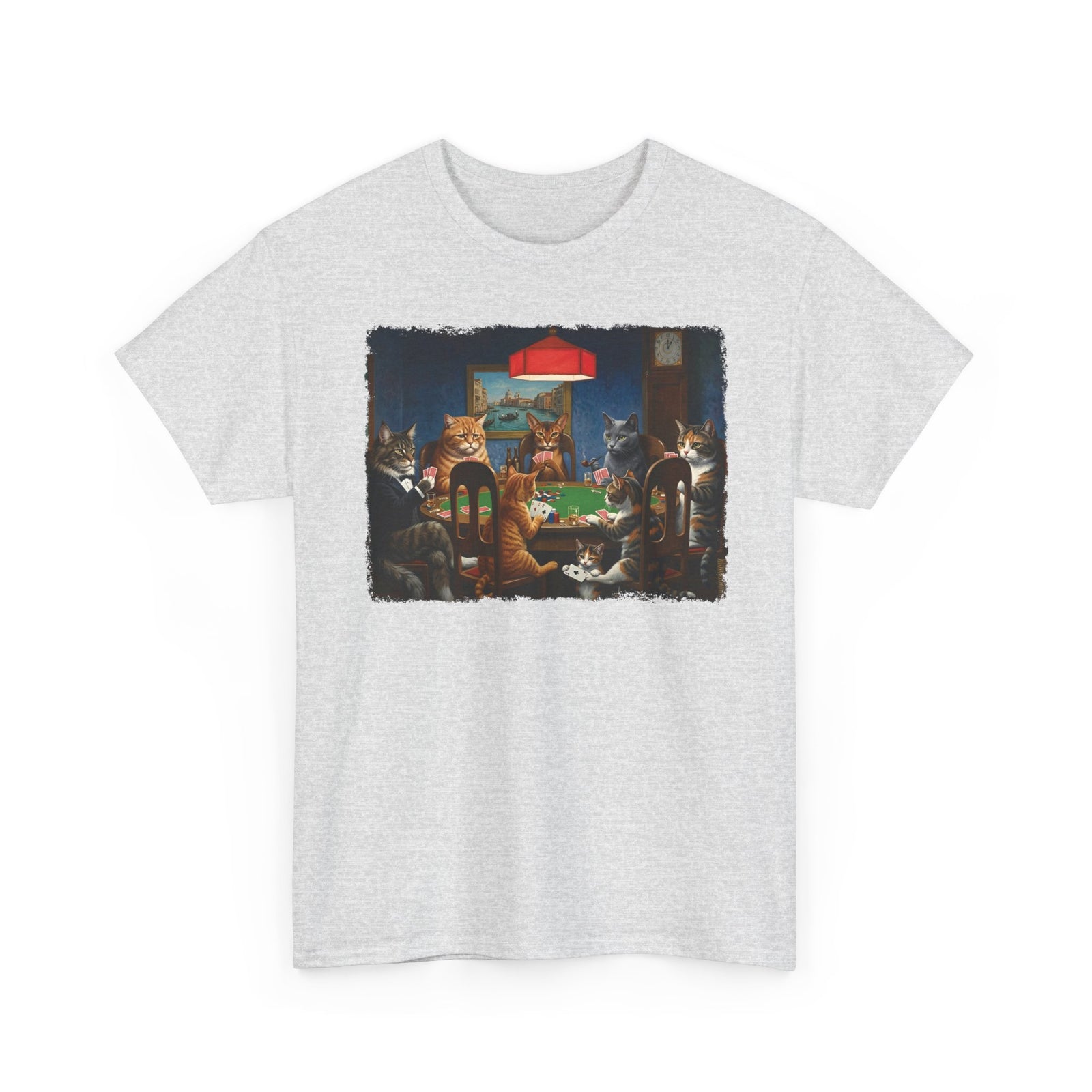 Cats Playing Poker T-Shirt — Funny Poker Cat Art Tee