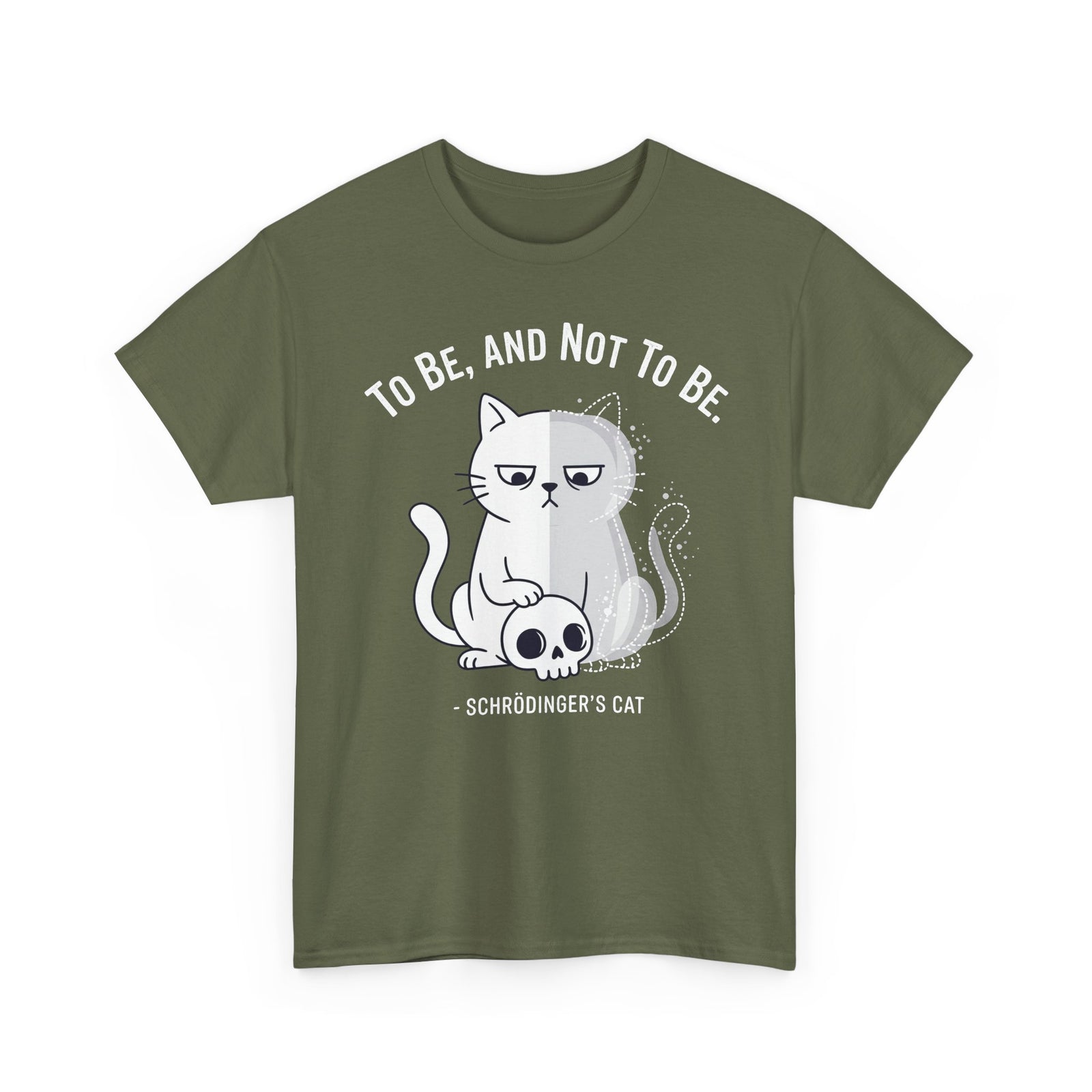 Schrödinger's Cat T-Shirt – "To Be, And Not To Be" Funny Science Cat Tee