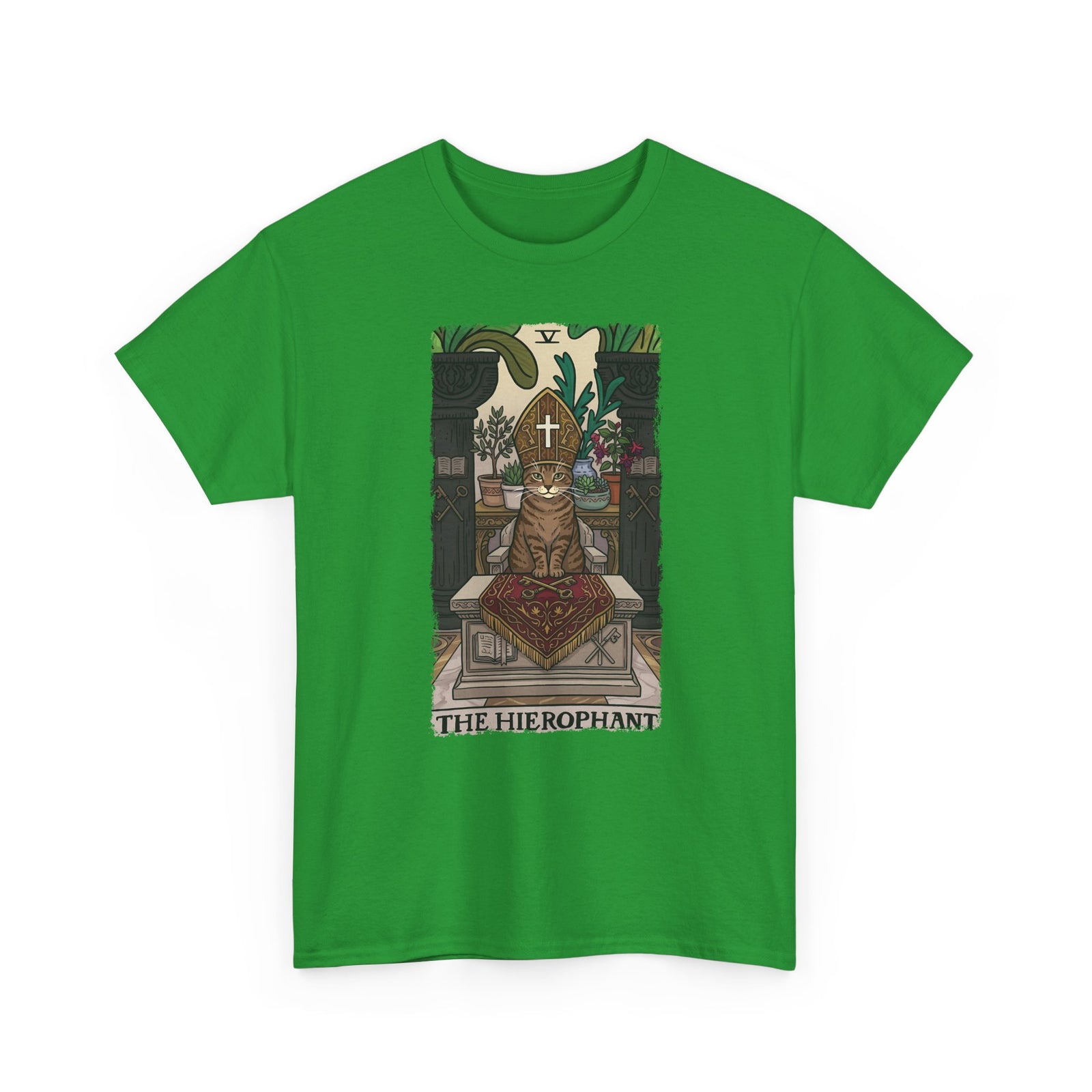 The Hierophant Cat T-Shirt — Mystical Tarot-Inspired Tee
