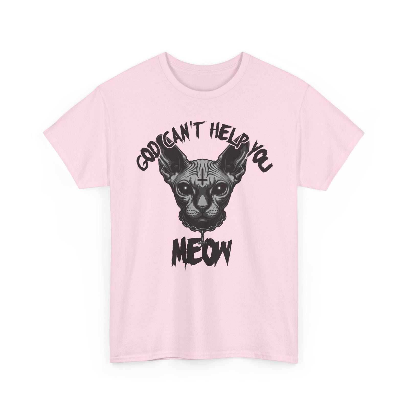 Sphynx Cat "Sorry I Can't Help You, Meow" Graphic T-Shirt