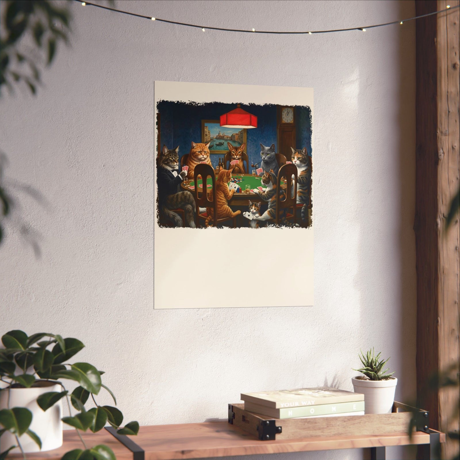 Cats Playing Poker Poster — Funny Poker Cat Art Poster