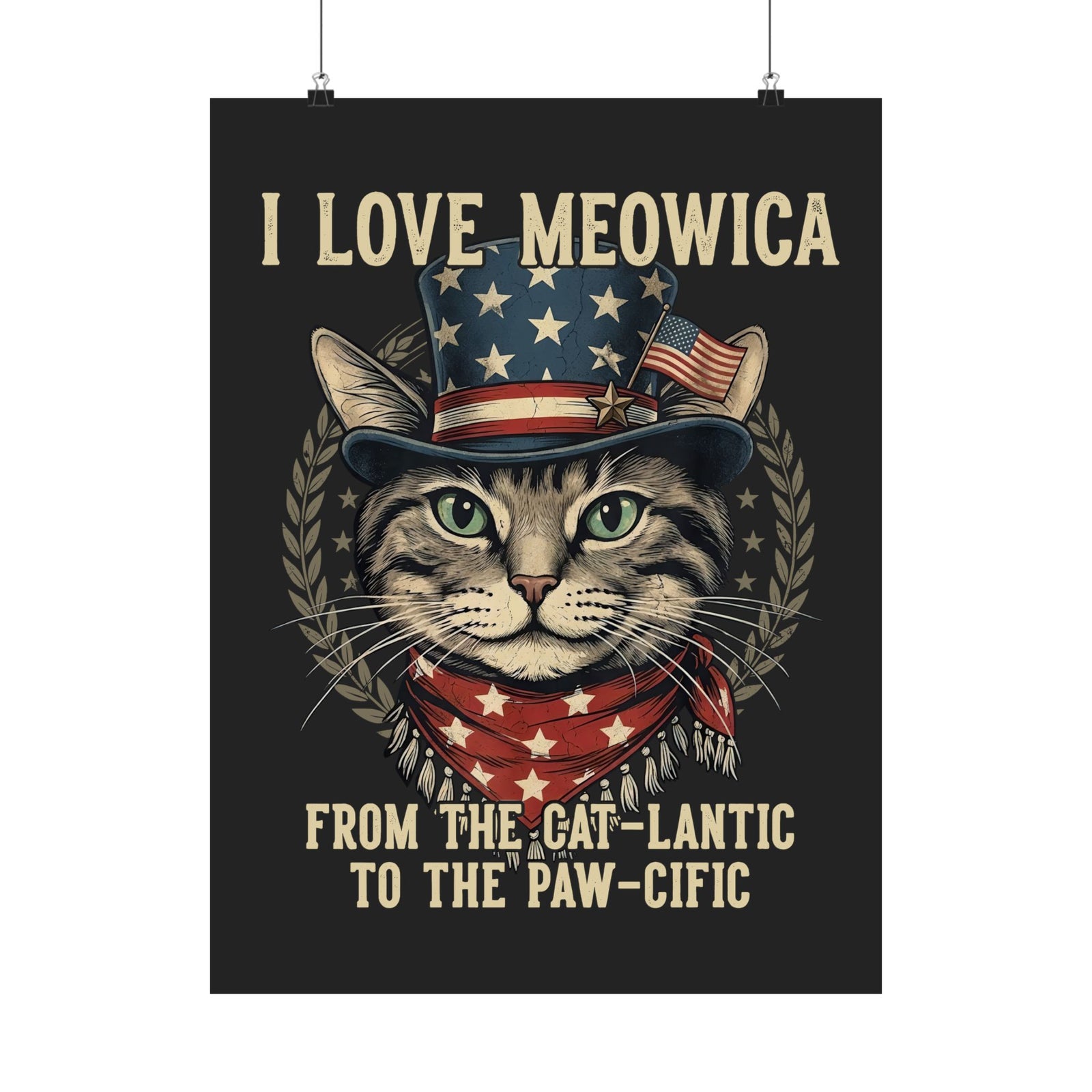 I Love MEOWICA Cat Poster — From the Cat-lantic to the Paw-cific