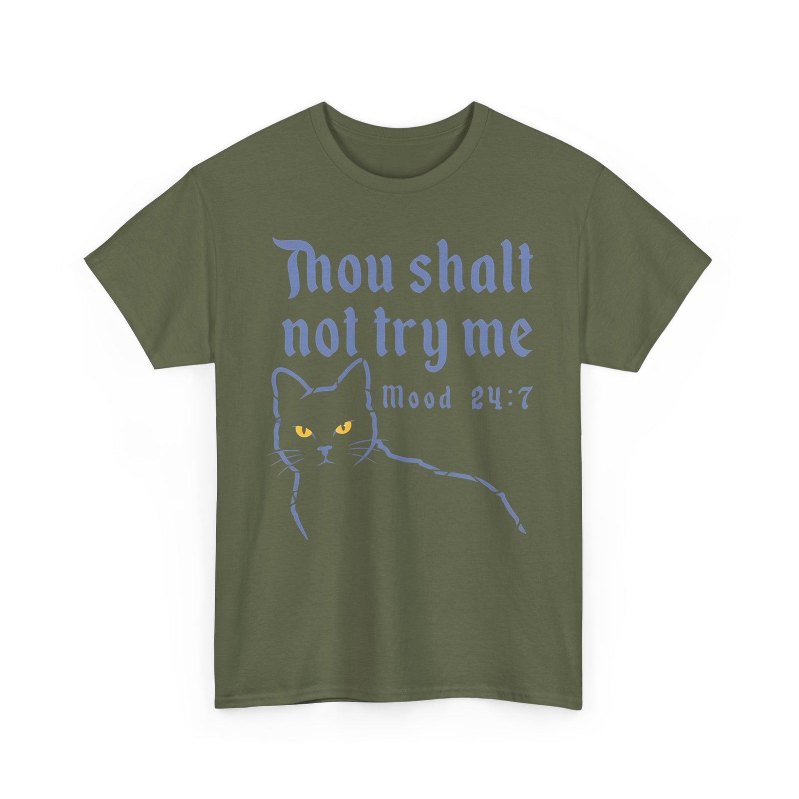 Thou Shalt Not Try Me Cat T-Shirt Graphic Tee