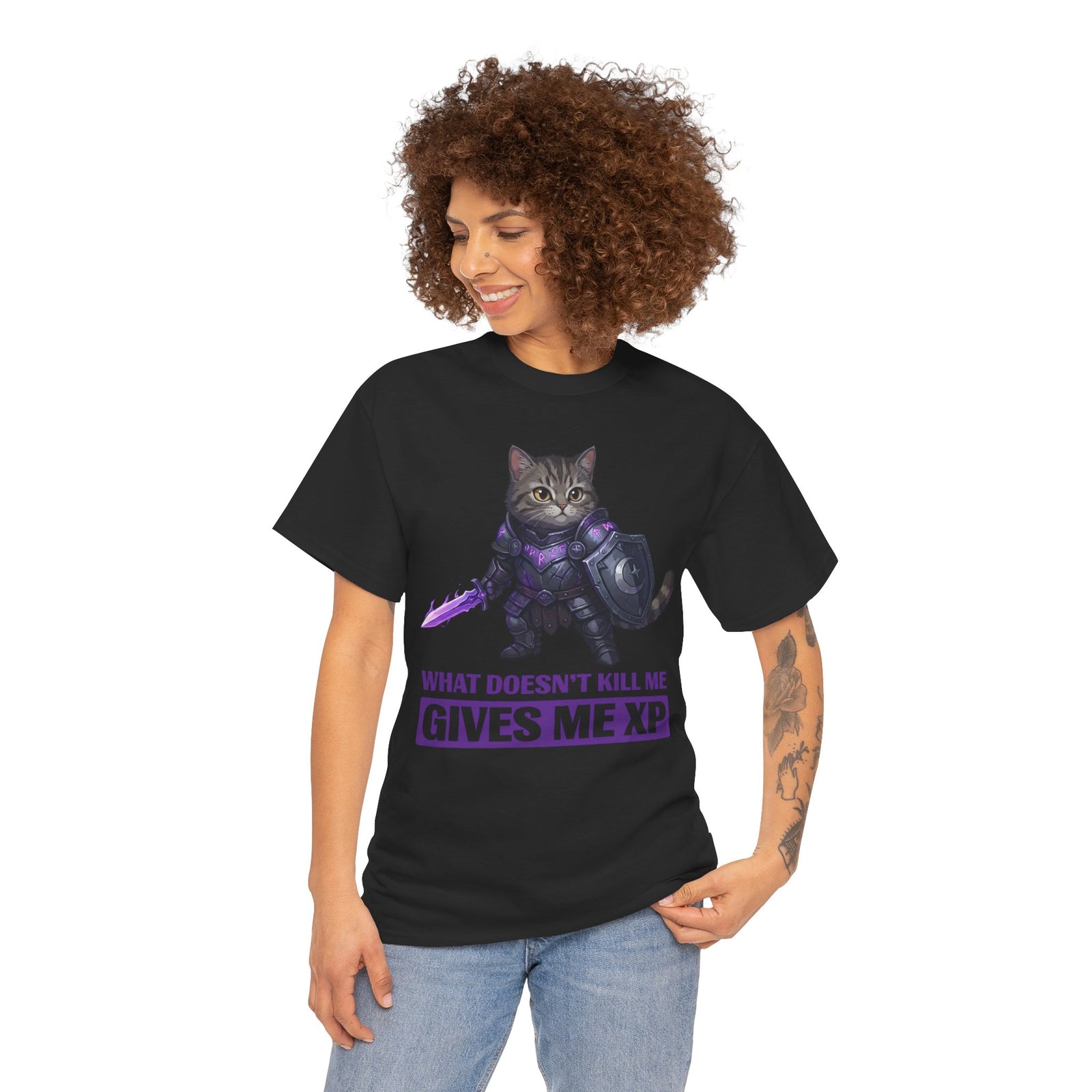 What Doesn't Kill Me Gives Me XP Cat T-Shirt