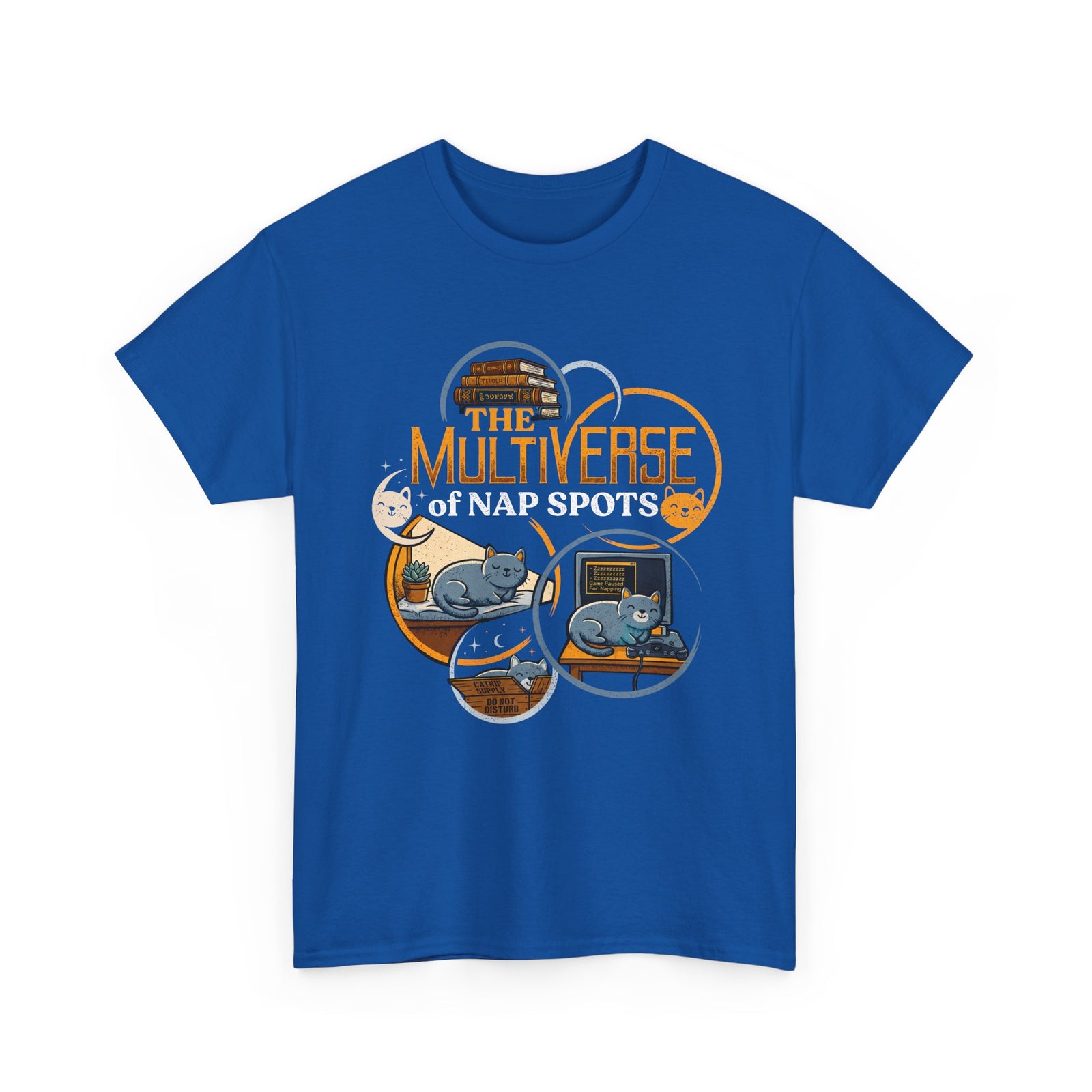 Multiverse Nap Spots Cute Cat T-Shirt — Cute Cat Nap Graphic Tee