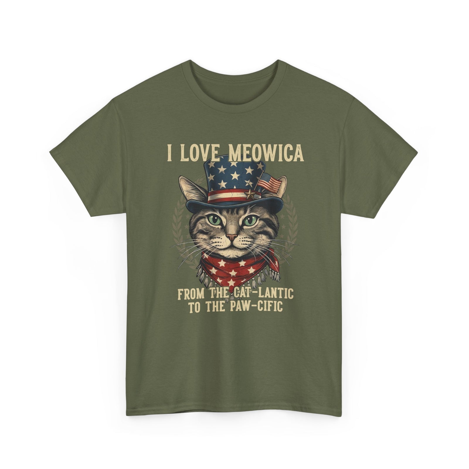 I Love MEOWICA Cat T-Shirt — From the Cat-lantic to the Paw-cific