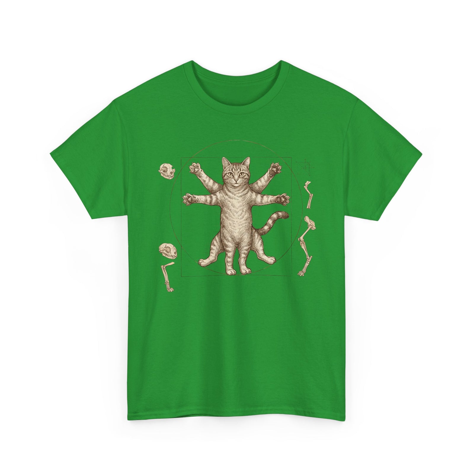Vitruvian Cat T-Shirt — Anatomical Cat Art Tee