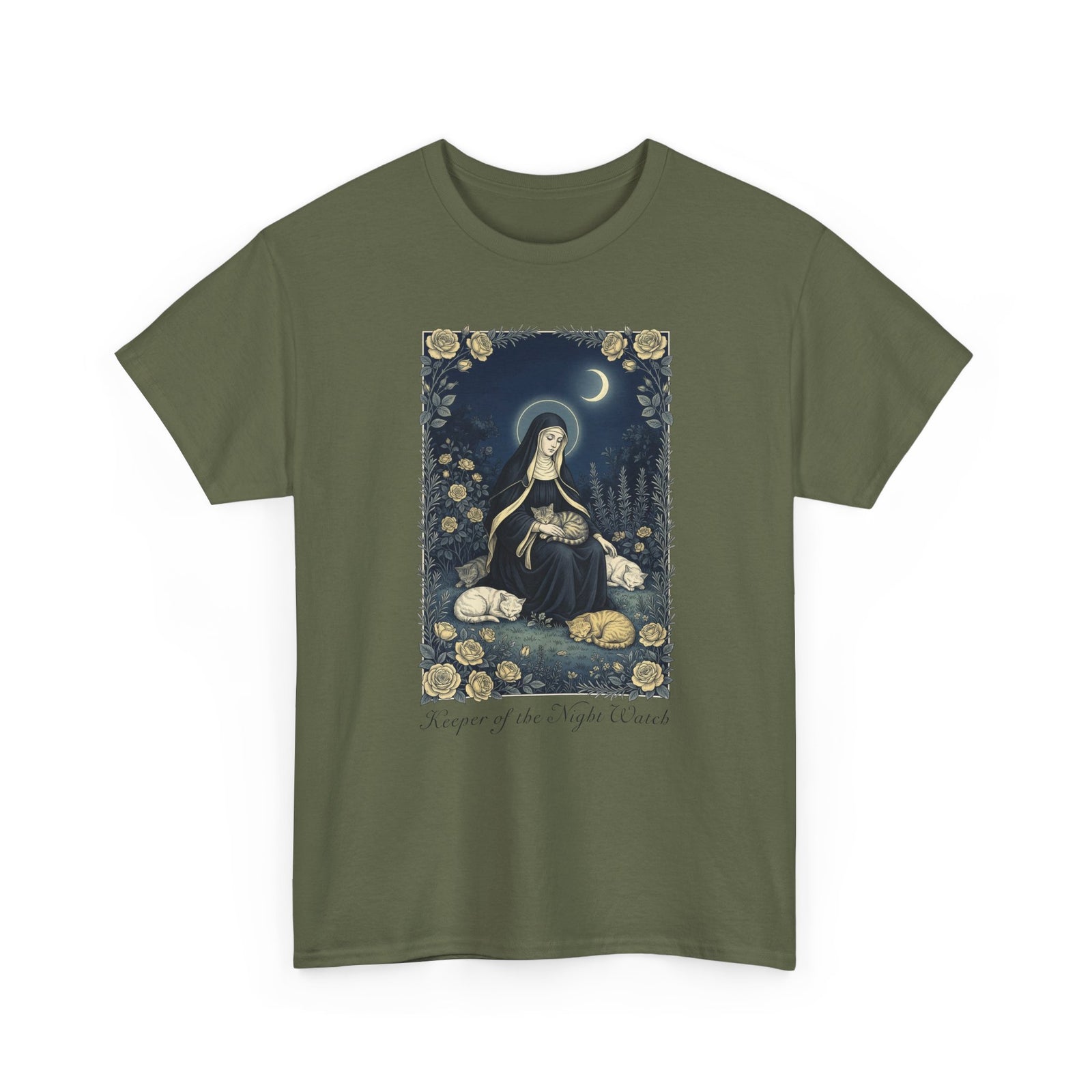 Keeper of the Night Watch Gertrude of Nivelles Cats T-Shirt
