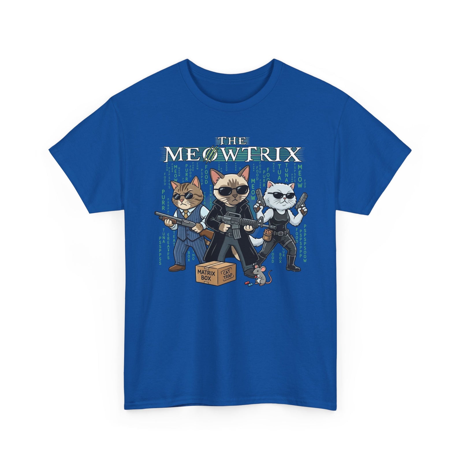 The Meowtrix Cat Movie Parody T-Shirt
